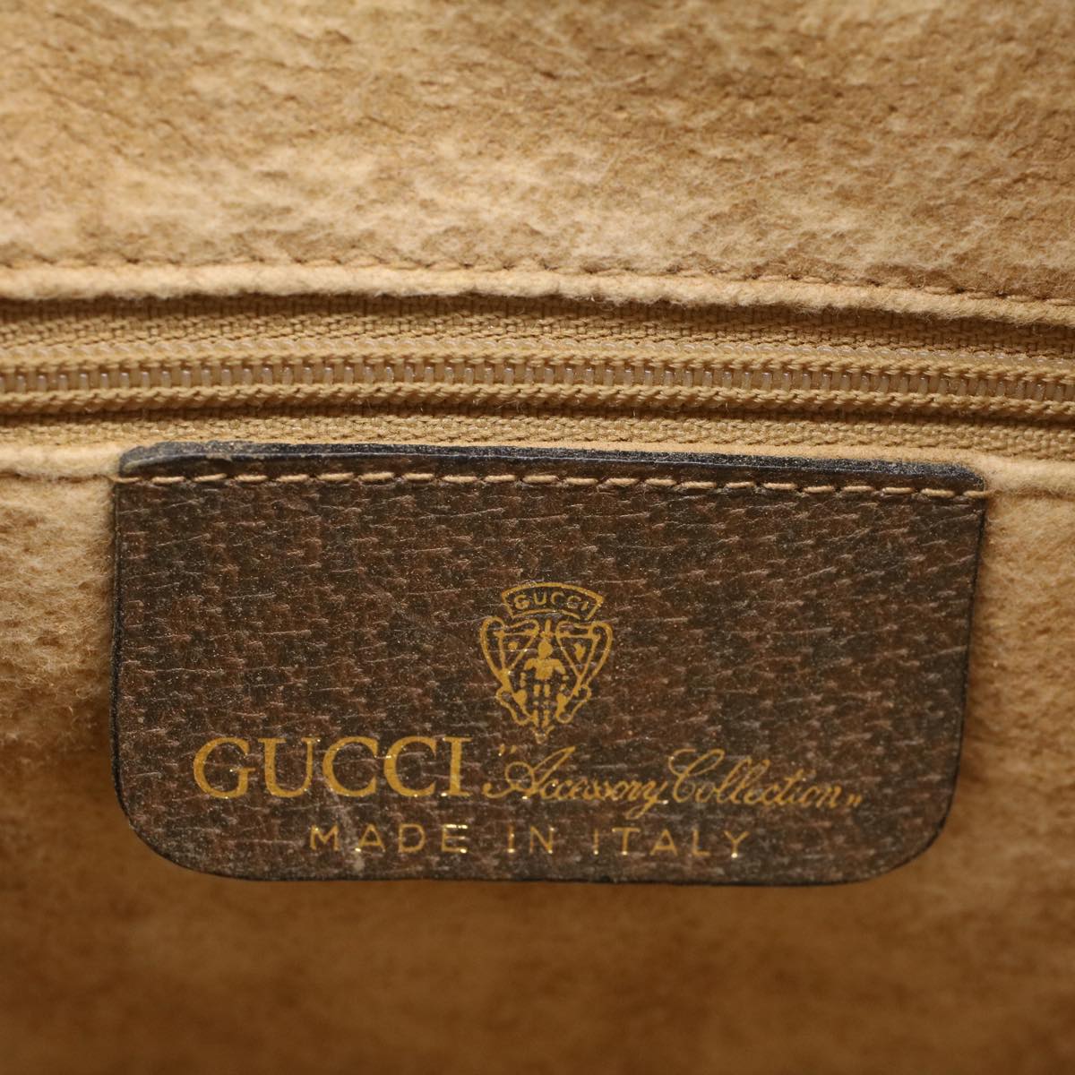 GUCCI GG Supreme Web Sherry Line Hand Bag Beige Red 378 002 3839 54693
