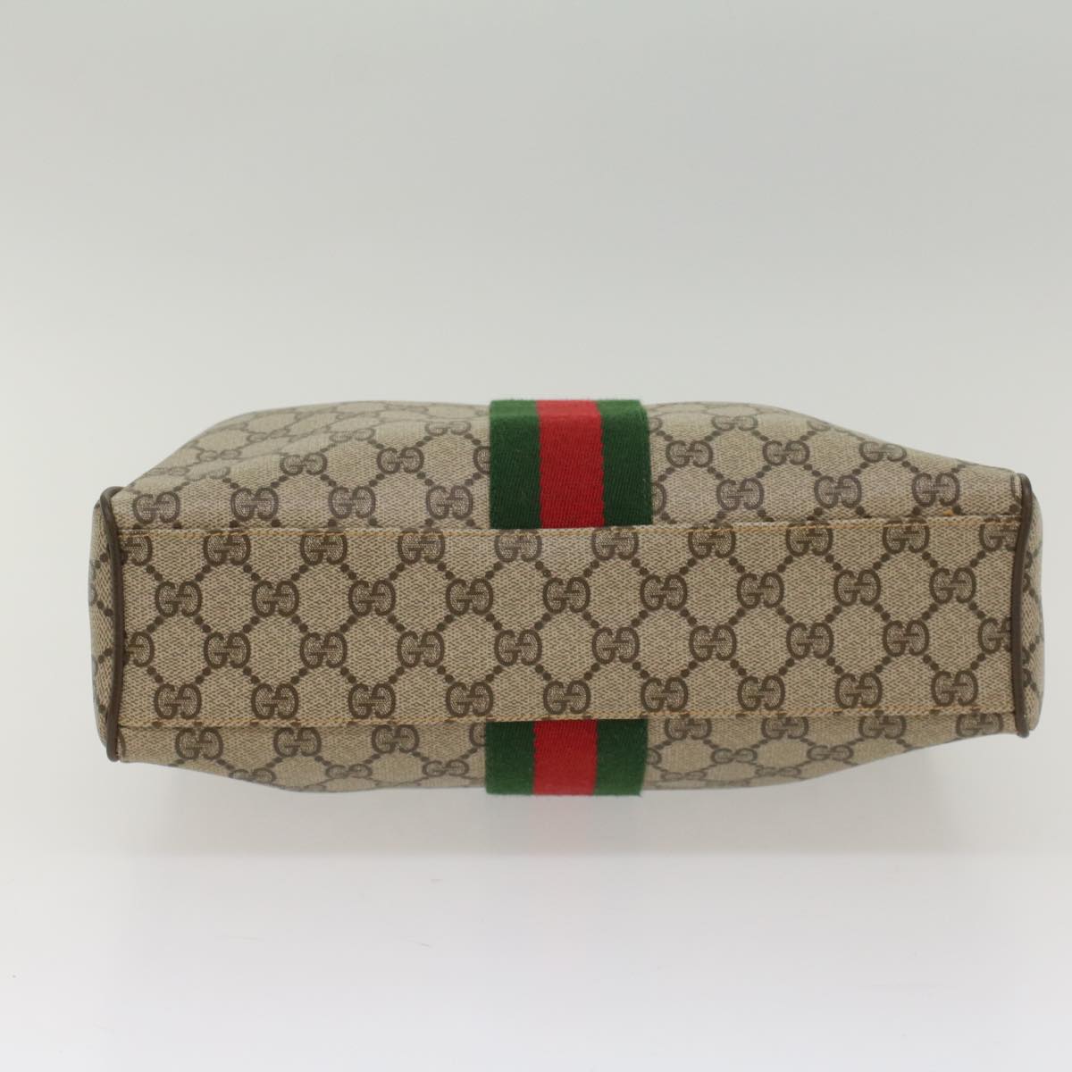 GUCCI GG Supreme Web Sherry Line Hand Bag Beige Red 378 002 3839 54693