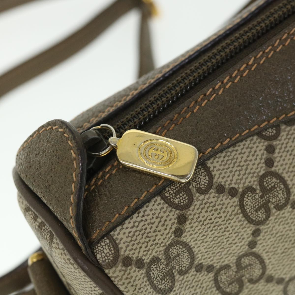 GUCCI GG Supreme Web Sherry Line Shoulder Bag Beige Red 89 02 018 54694
