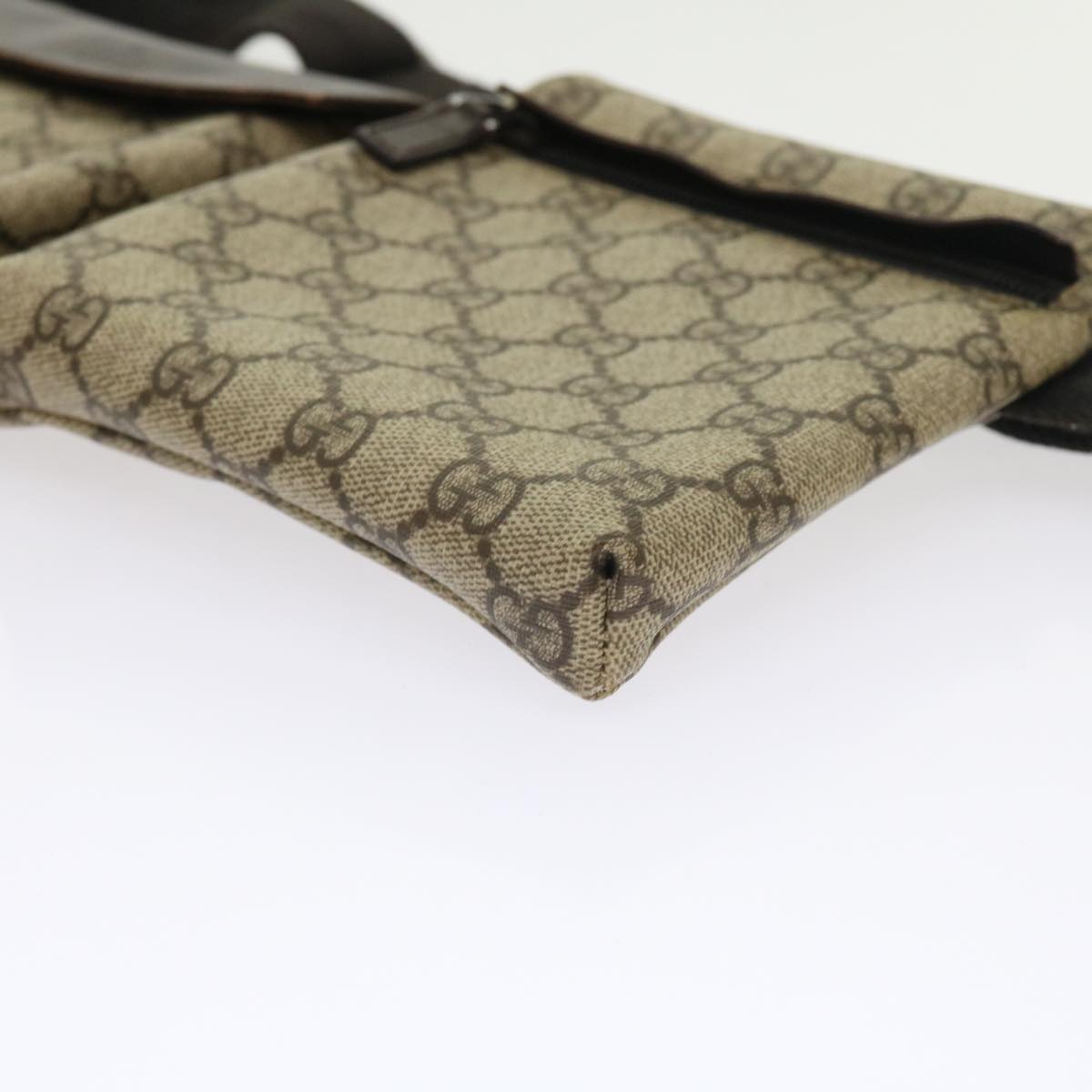 GUCCI GG Canvas Waist bag PVC Leather Beige 28566 54695