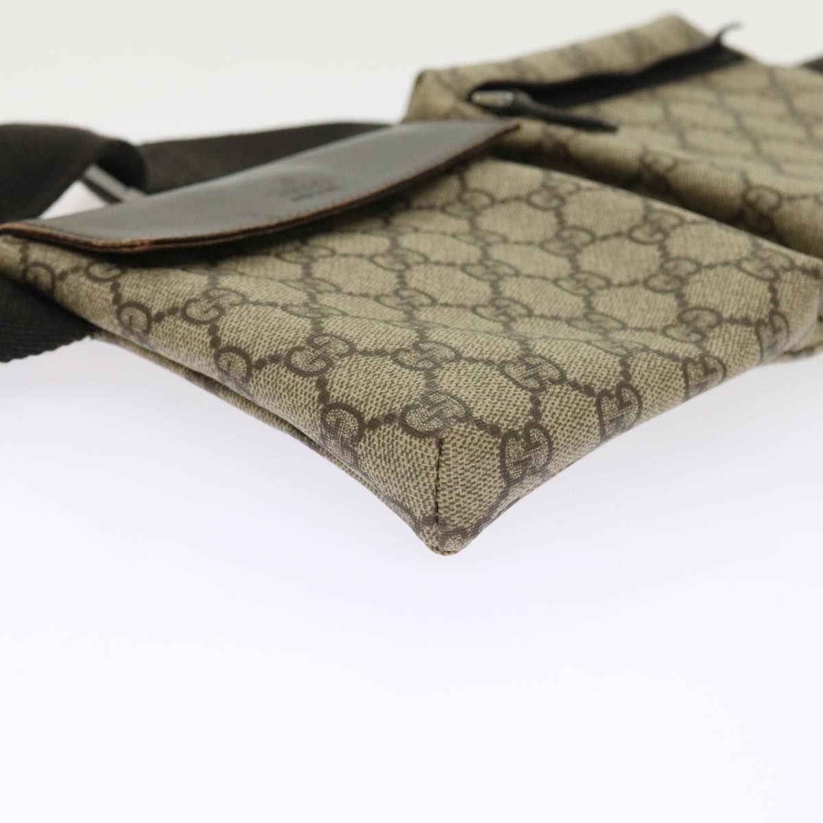 GUCCI GG Canvas Waist bag PVC Leather Beige 28566 54695