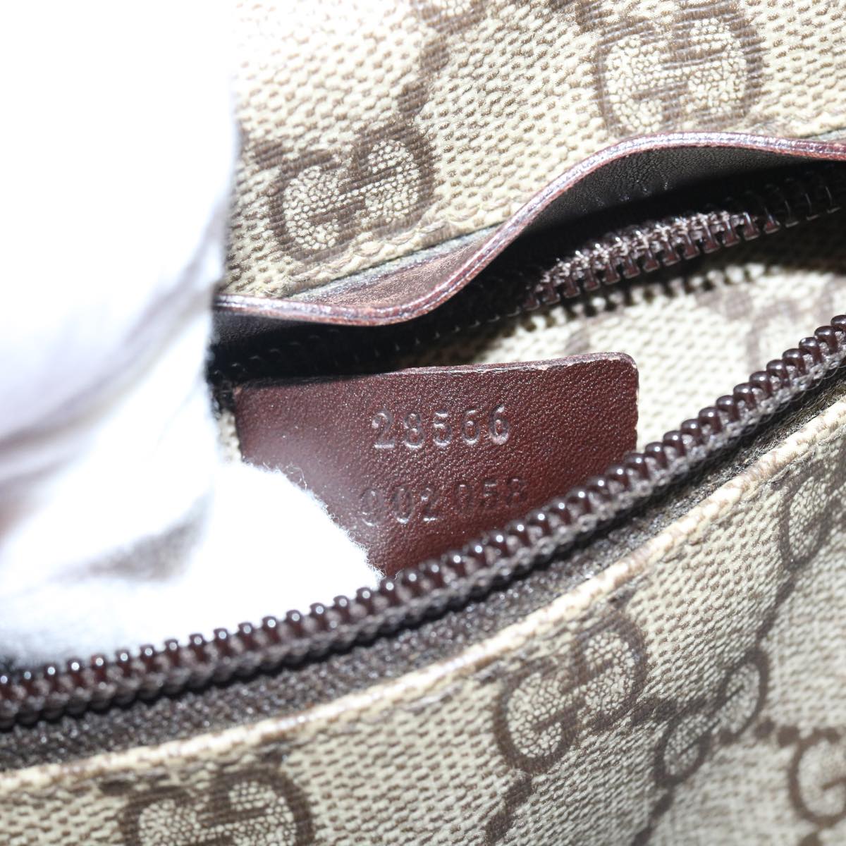 GUCCI GG Canvas Waist bag PVC Leather Beige 28566 54695