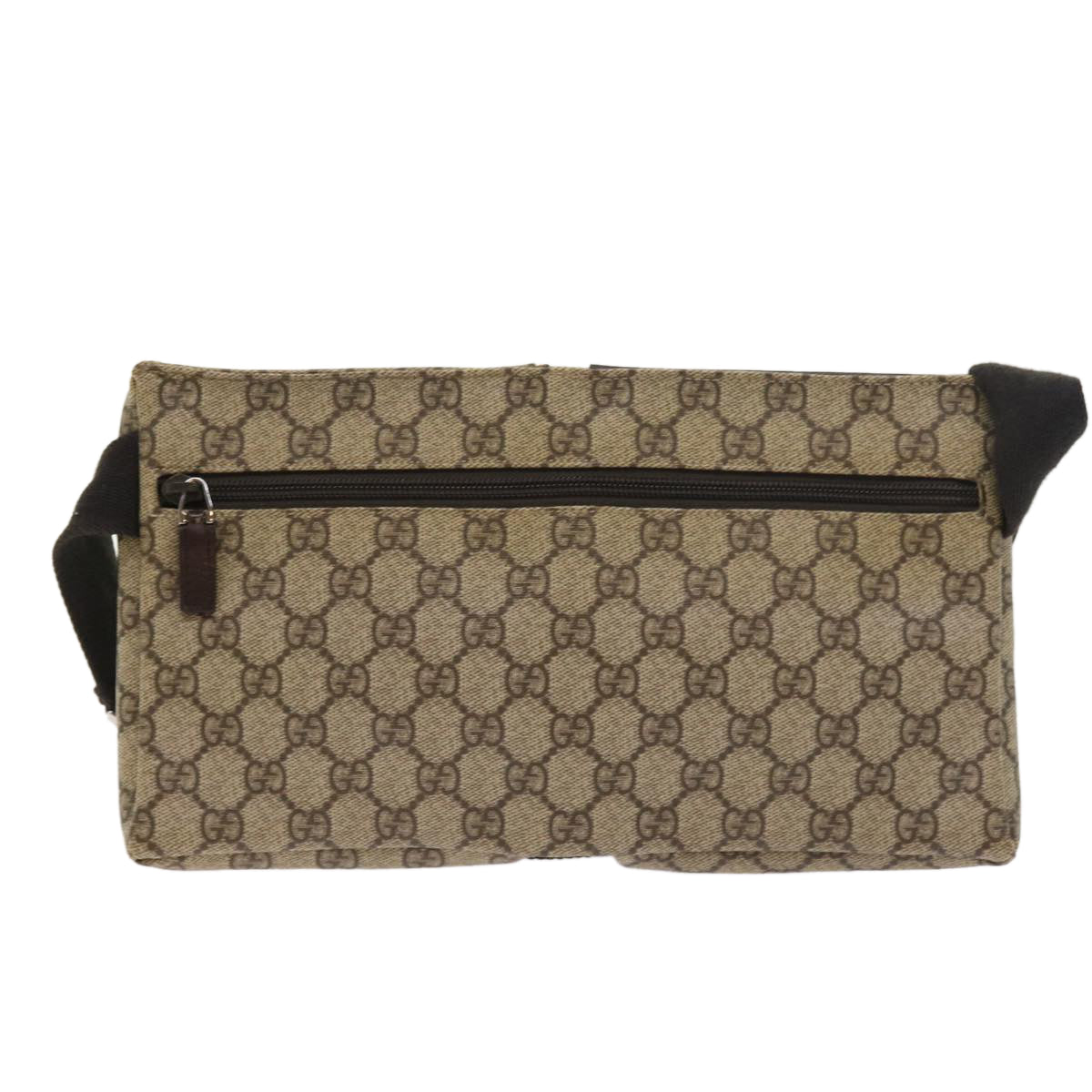 GUCCI GG Canvas Waist bag PVC Leather Beige 28566 54695