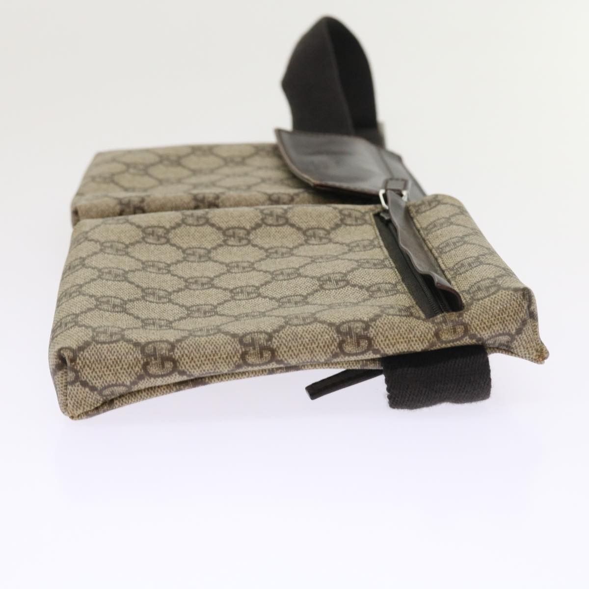 GUCCI GG Canvas Waist bag PVC Leather Beige 28566 54695