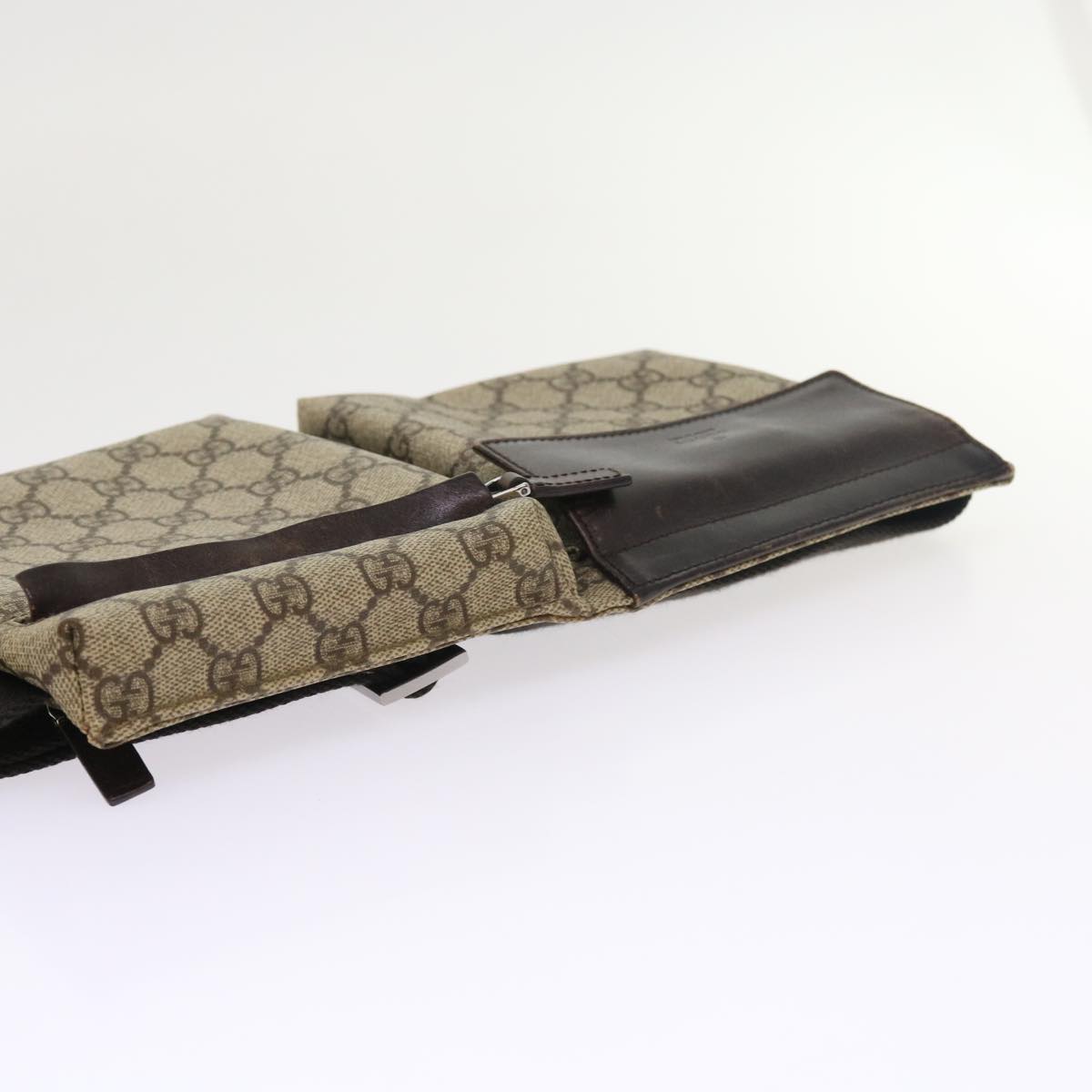 GUCCI GG Canvas Waist bag PVC Leather Beige 28566 54695