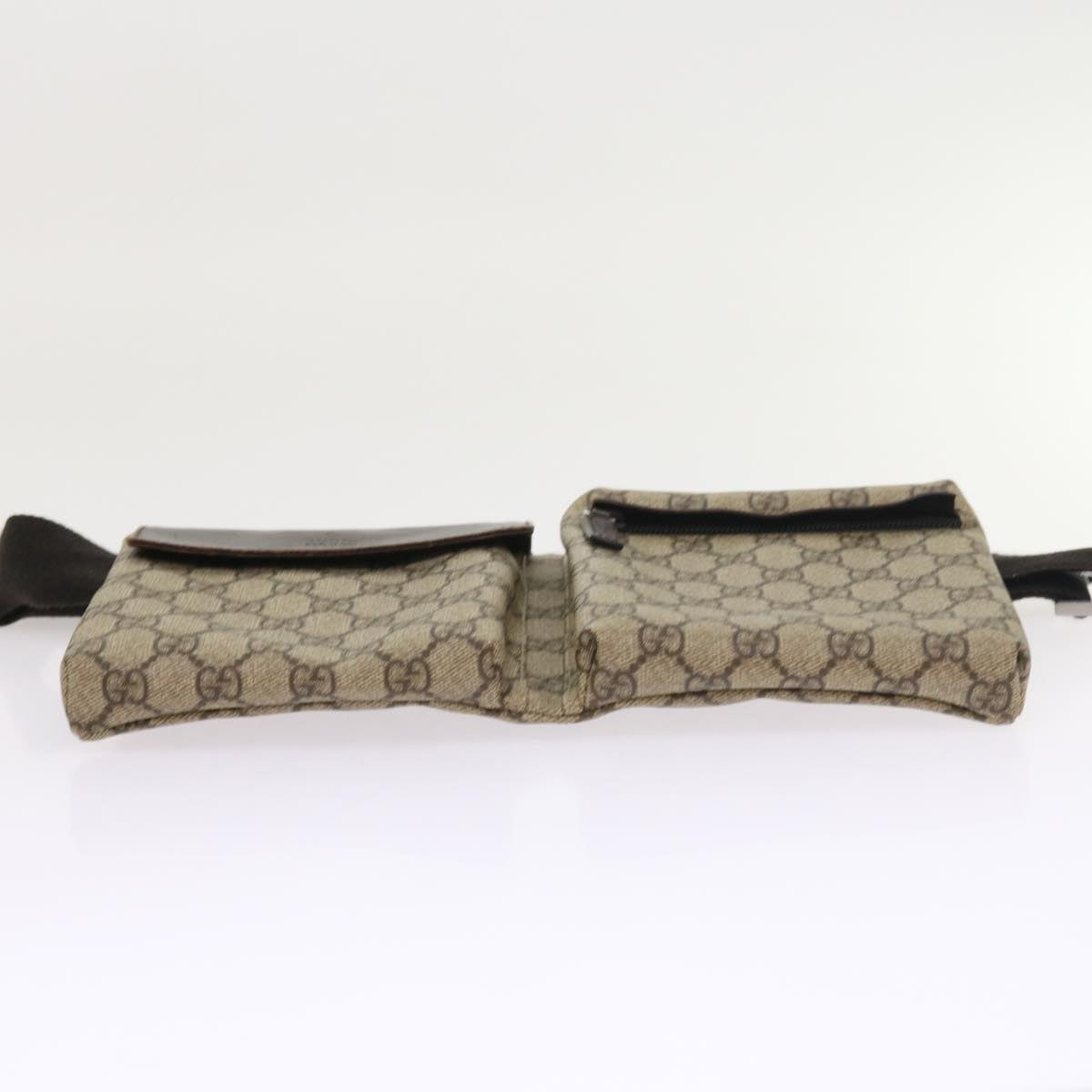 GUCCI GG Canvas Waist bag PVC Leather Beige 28566 54695