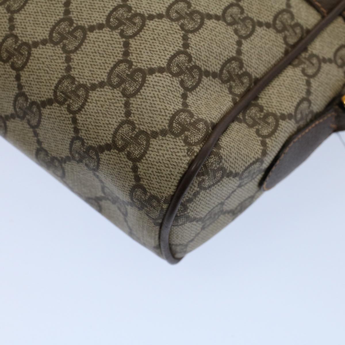 GUCCI GG Supreme Web Sherry Line Shoulder Bag Beige Red 119 02 088 54697