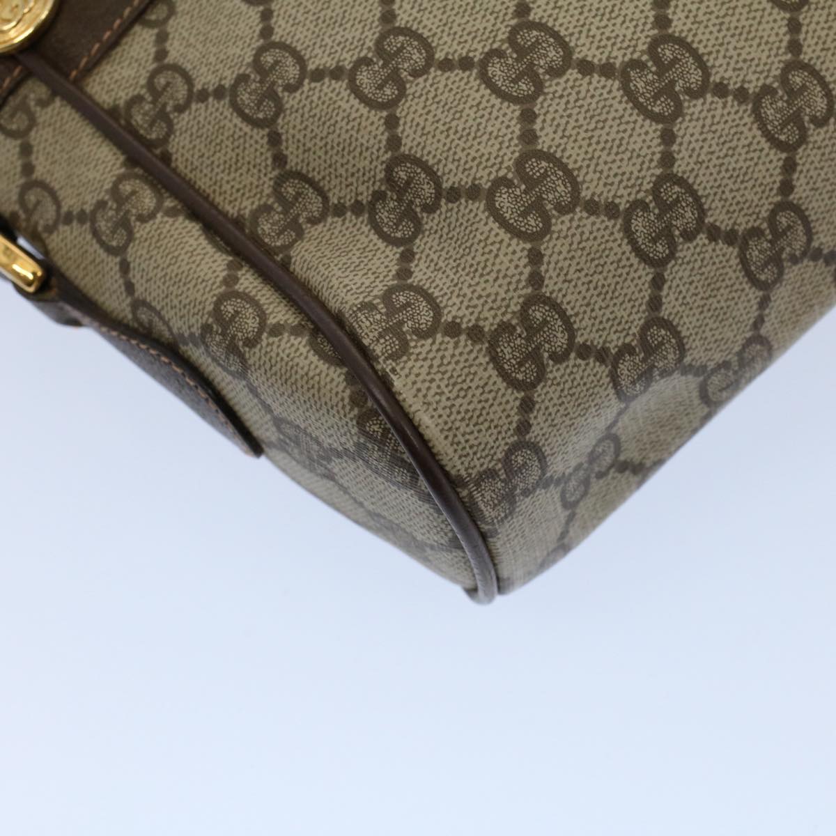 GUCCI GG Supreme Web Sherry Line Shoulder Bag Beige Red 119 02 088 54697