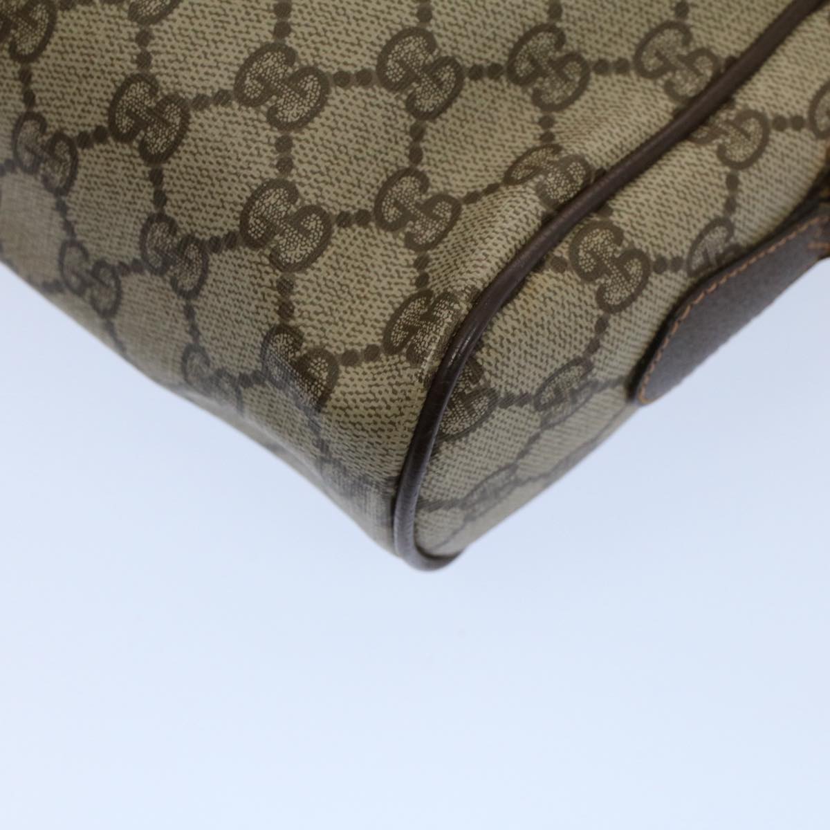 GUCCI GG Supreme Web Sherry Line Shoulder Bag Beige Red 119 02 088 54697
