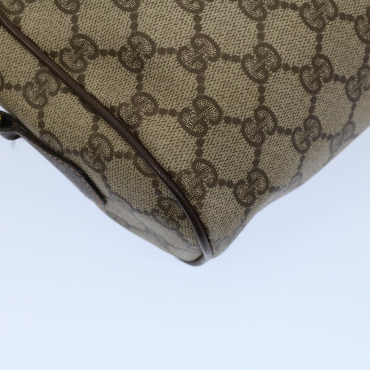 GUCCI GG Supreme Web Sherry Line Shoulder Bag Beige Red 119 02 088 54697