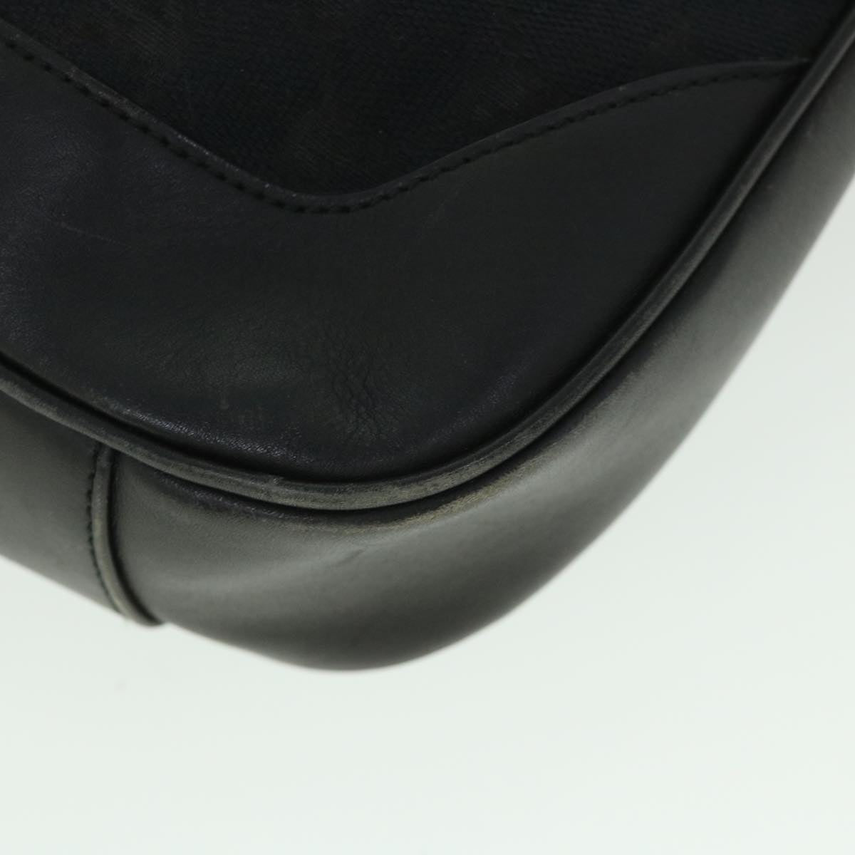 GUCCI GG Canvas Sherry Line Bamboo Hand Bag 2way Black White 001 4095 54699