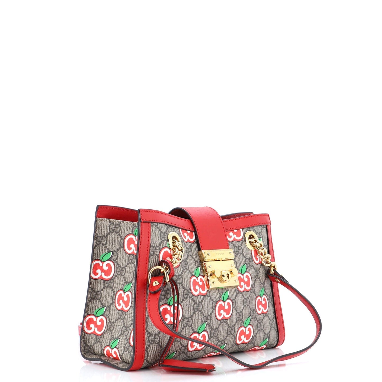 Padlock Chain Tote Printed GG Coated Canvas Small