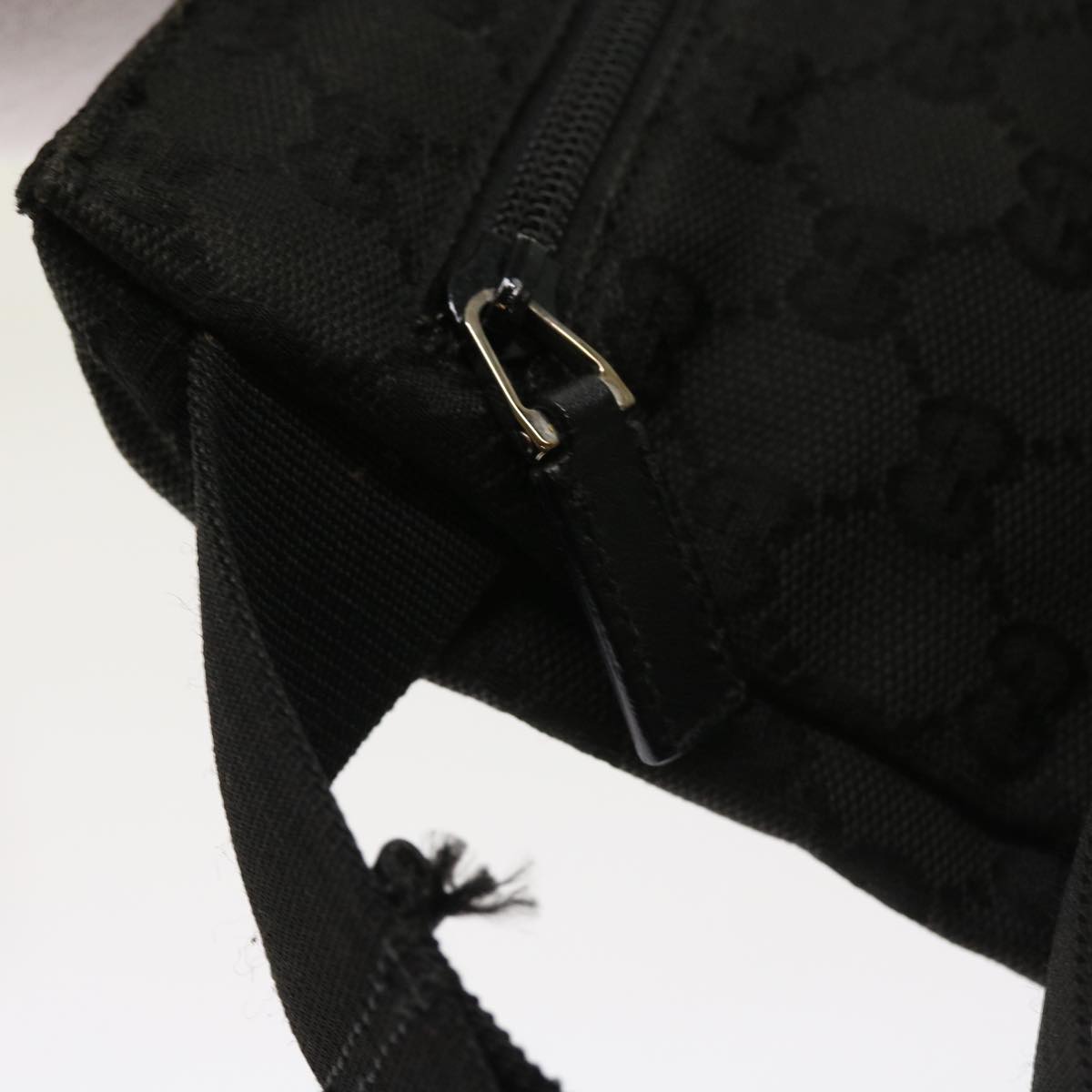 GUCCI GG Canvas Waist bag Leather Black 0181621 54701