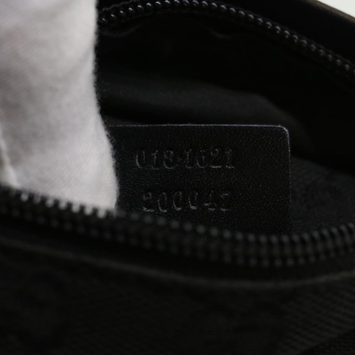 GUCCI GG Canvas Waist bag Leather Black 0181621 54701
