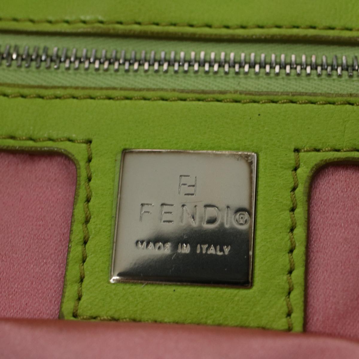 FENDI Mamma bucket Shoulder Bag Leather Green 2318 26424 008 54704