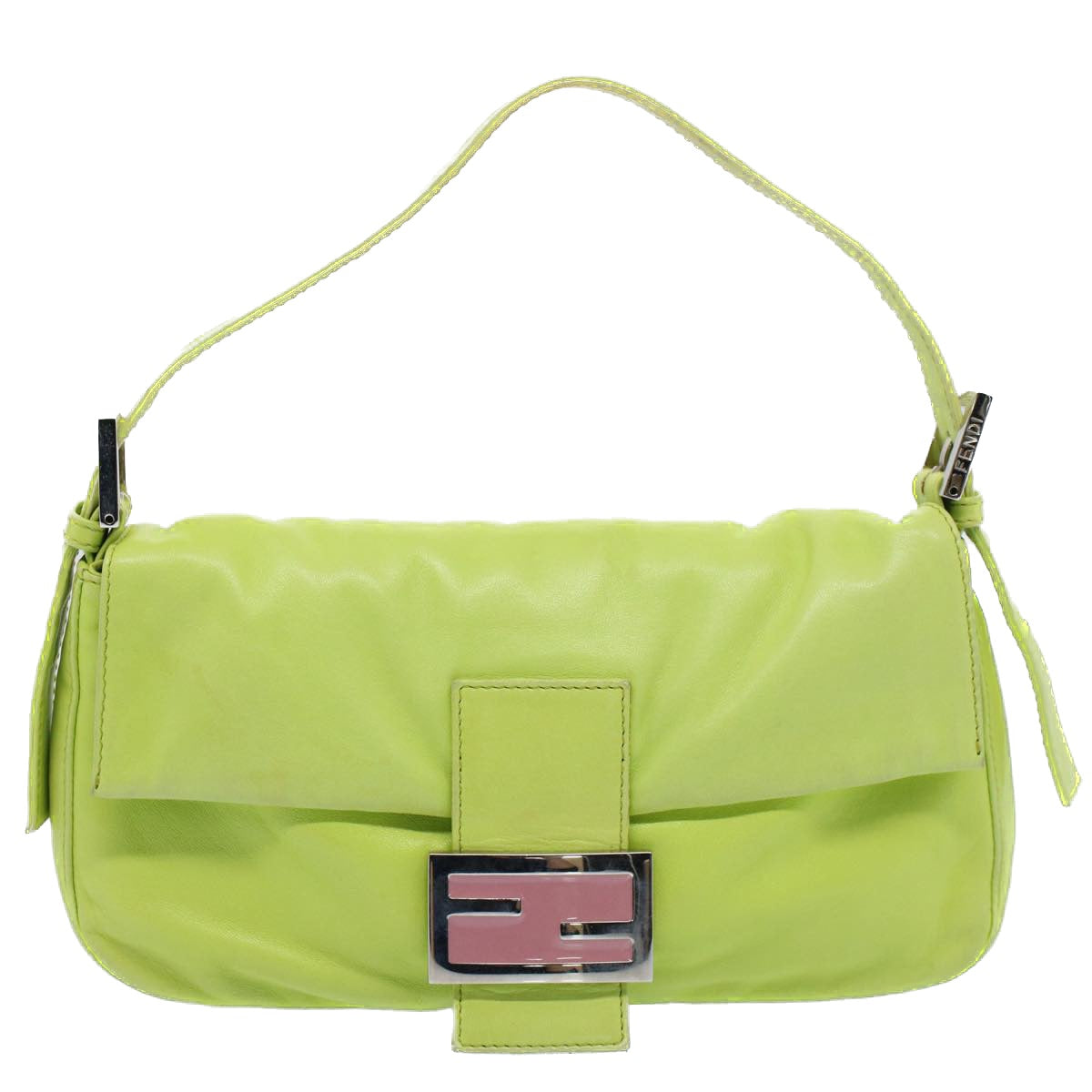 FENDI Mamma bucket Shoulder Bag Leather Green 2318 26424 008 54704