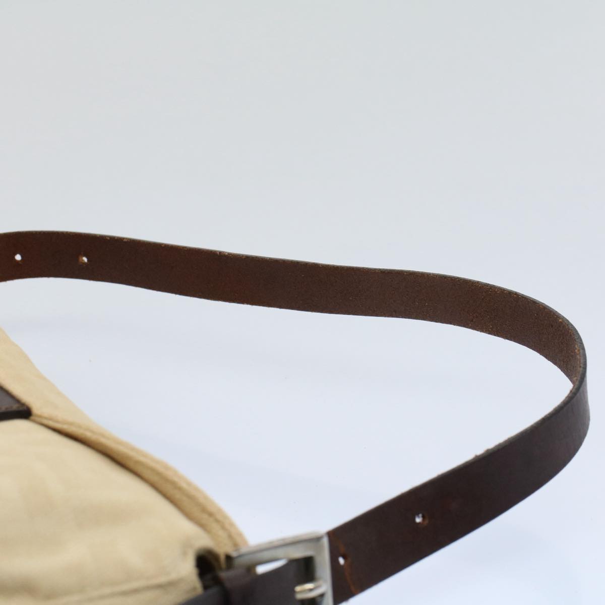 FENDI Zucca Canvas Mamma bucket Shoulder Bag Beige 54706