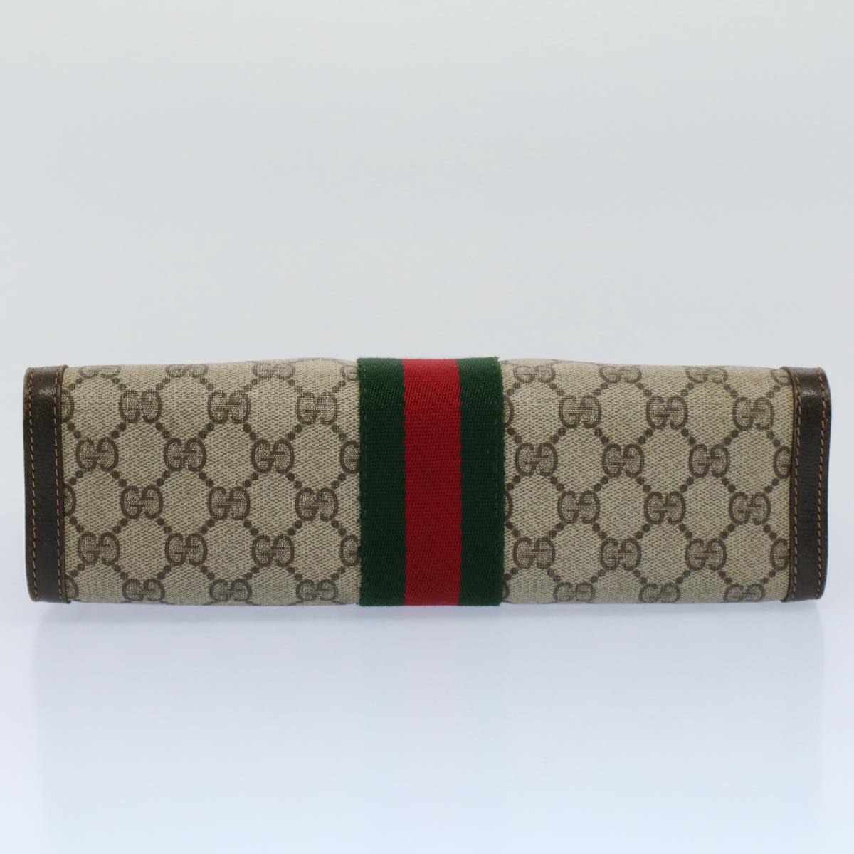 GUCCI GG Canvas Web Sherry Line Clutch Bag Beige Red 41 011 2125 28 54724