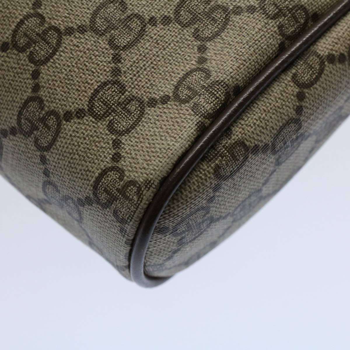 GUCCI GG Canvas Web Sherry Line Clutch Bag Beige Red Green 84 01 012 54726