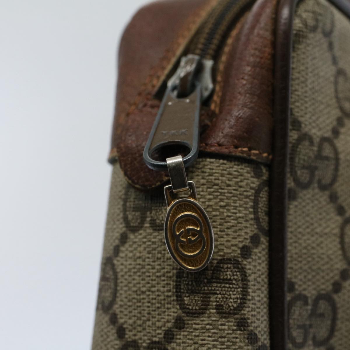 GUCCI GG Canvas Web Sherry Line Clutch Bag Beige Red Green 84 01 012 54726