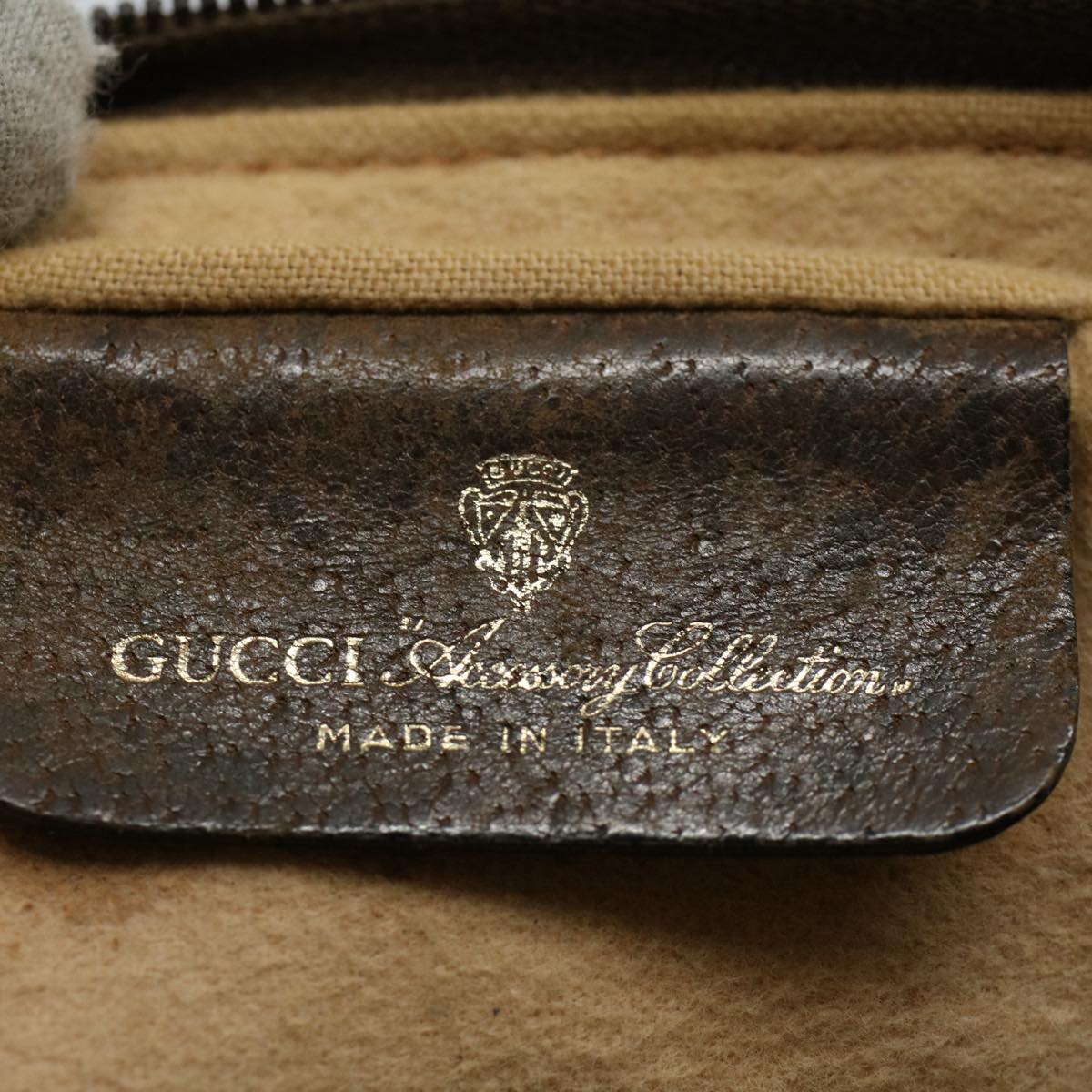 GUCCI GG Canvas Web Sherry Line Clutch Bag Beige Red Green 84 01 012 54726