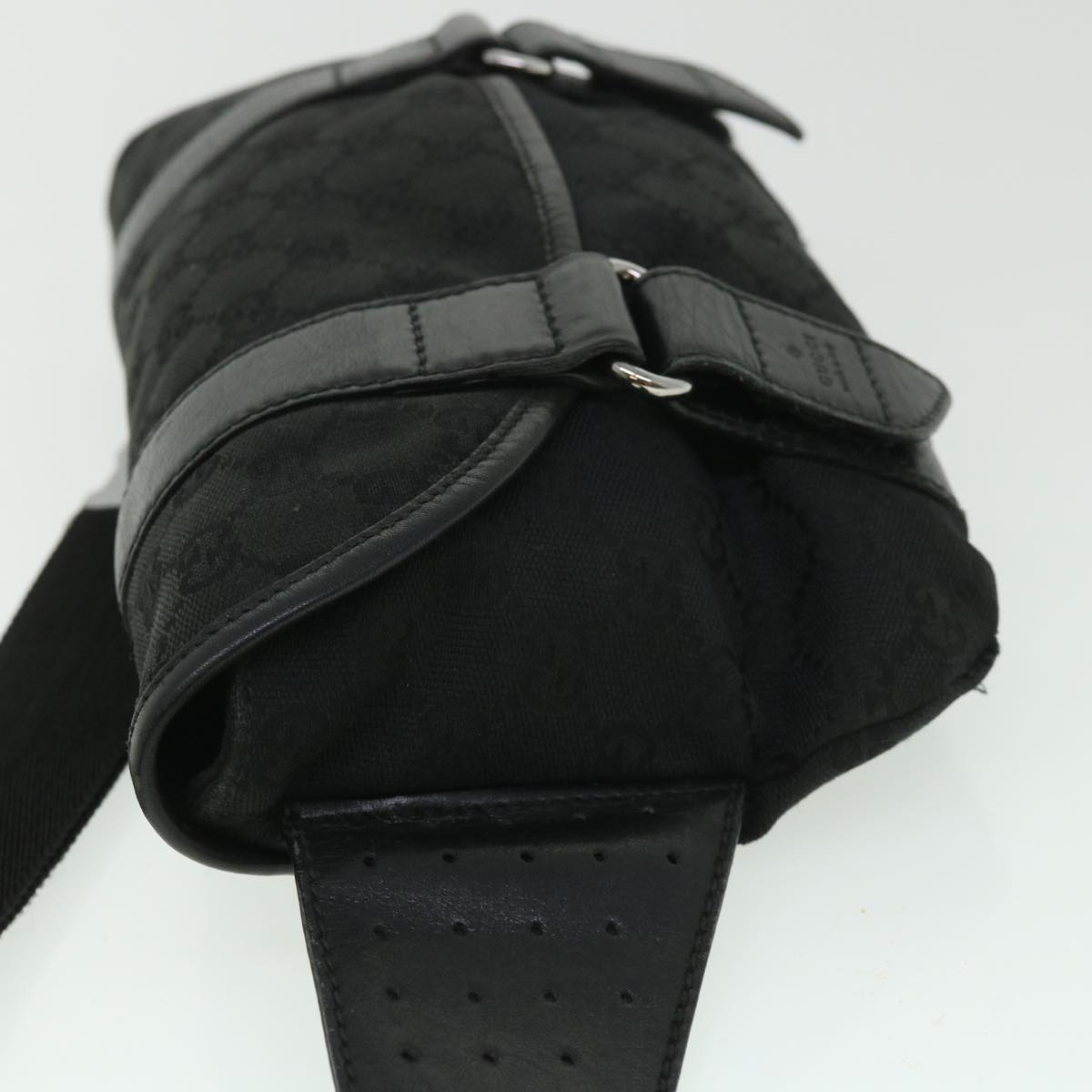 GUCCI GG Canvas Waist bag Black 145851 54731