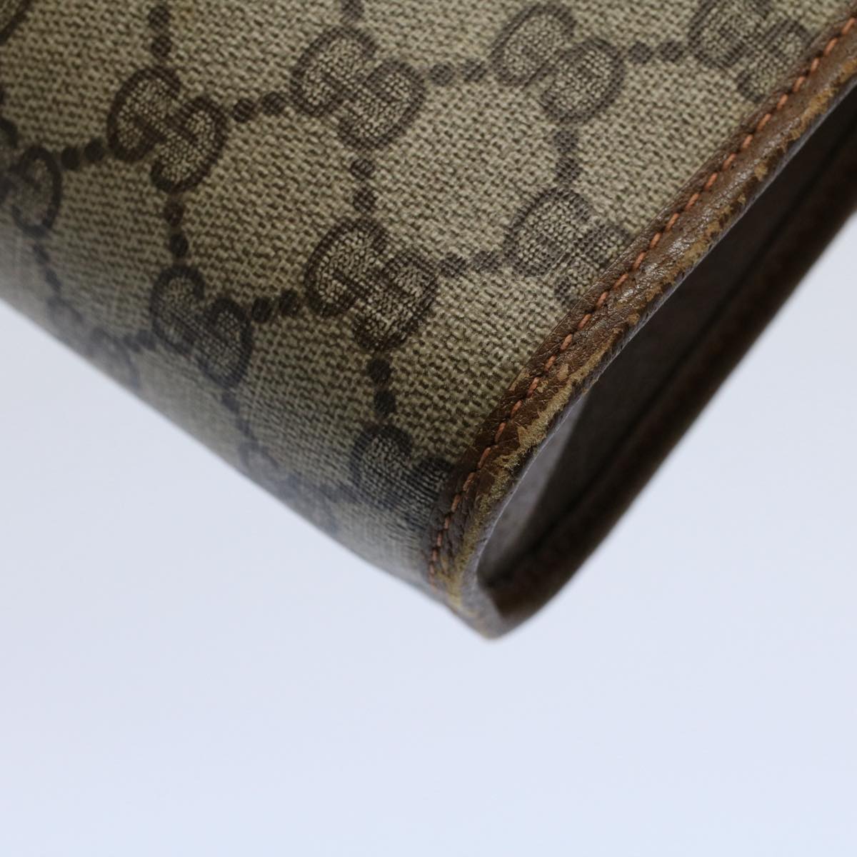 GUCCI GG Canvas Web Sherry Line Clutch Bag Beige Red Green 89 01 030 54732