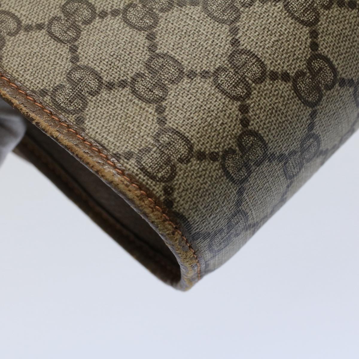 GUCCI GG Canvas Web Sherry Line Clutch Bag Beige Red Green 89 01 030 54732