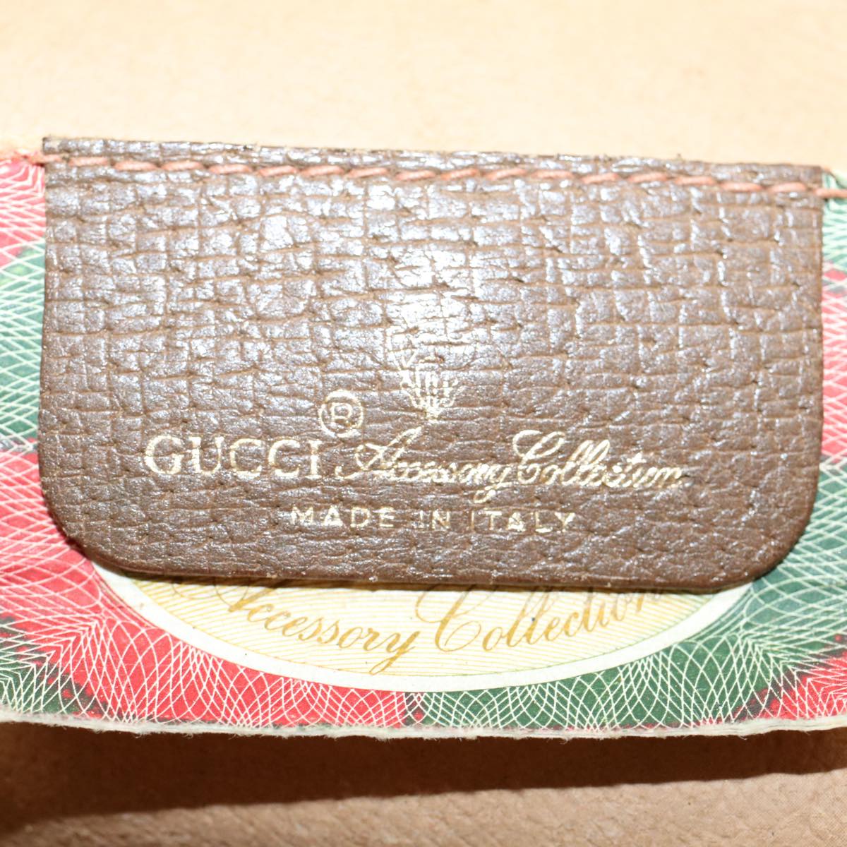 GUCCI GG Canvas Web Sherry Line Clutch Bag Beige Red Green 89 01 030 54732