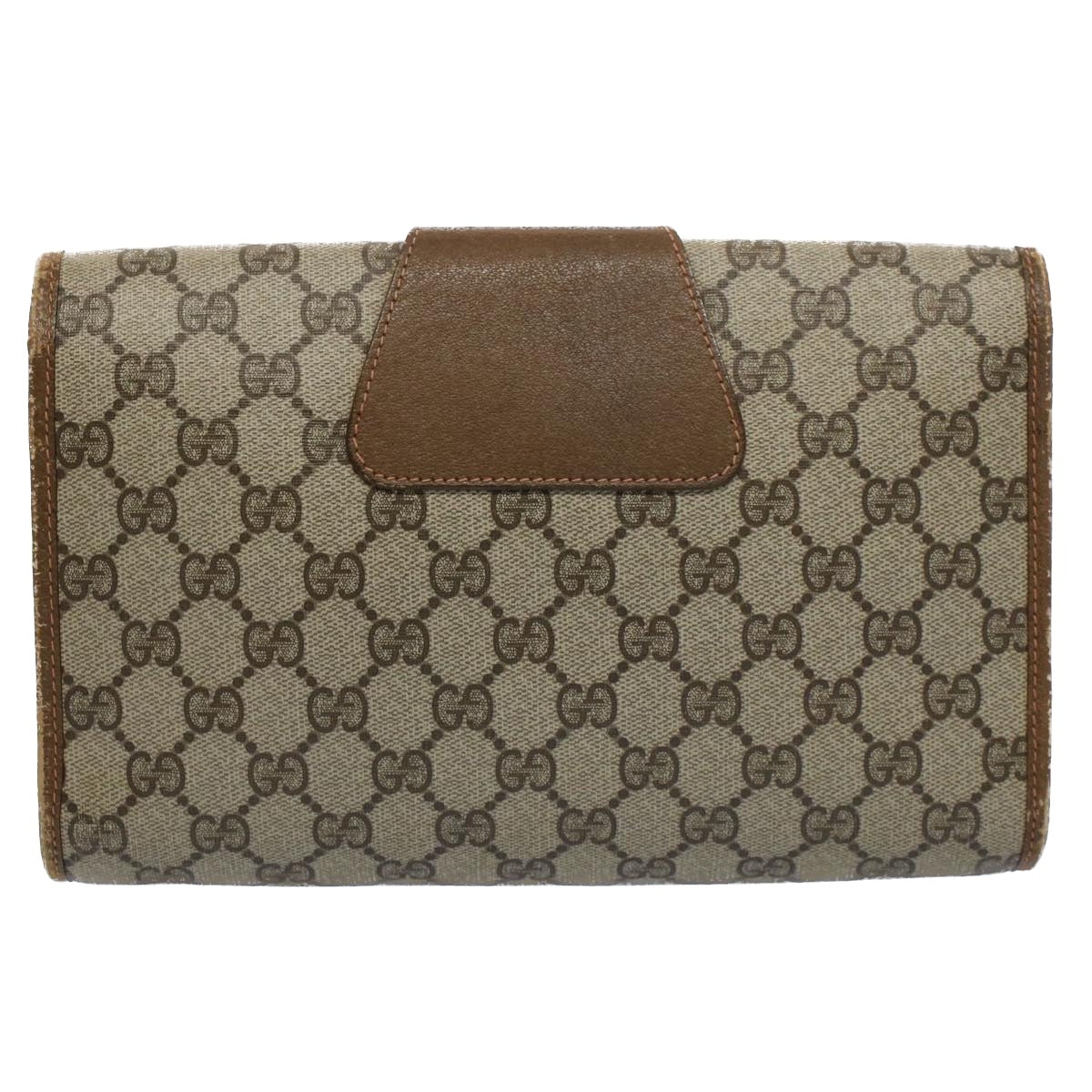 GUCCI GG Canvas Web Sherry Line Clutch Bag Beige Red Green 89 01 030 54732
