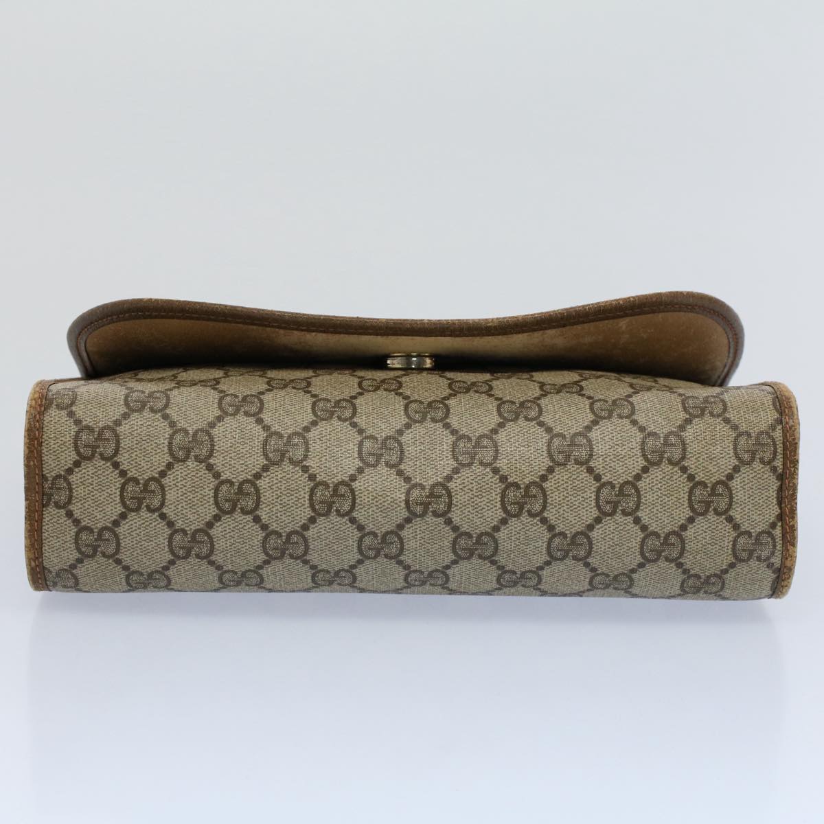 GUCCI GG Canvas Web Sherry Line Clutch Bag Beige Red Green 89 01 030 54732