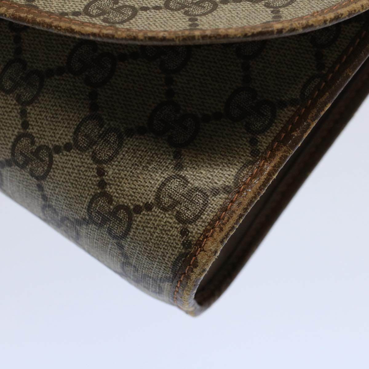 GUCCI GG Canvas Web Sherry Line Clutch Bag Beige Red Green 89 01 030 54732