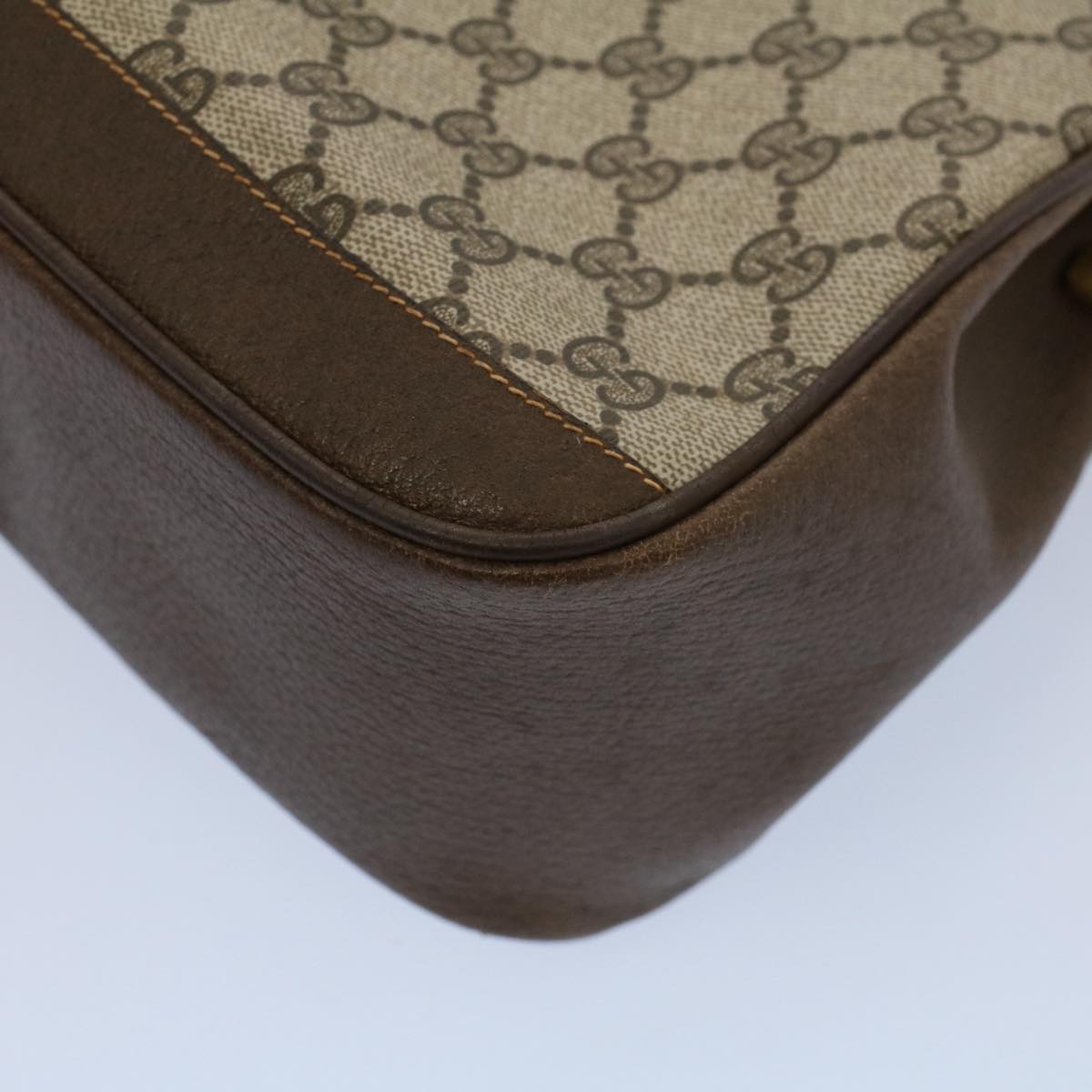 GUCCI GG Canvas Web Sherry Line Shoulder Bag Beige Red 116 02 076 54737