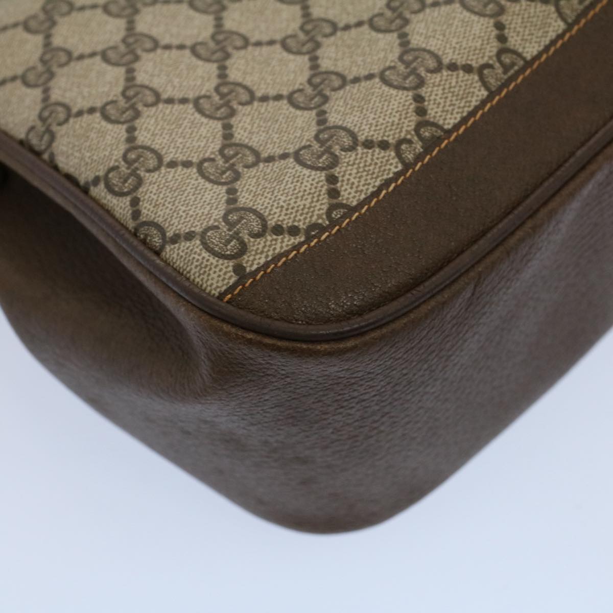 GUCCI GG Canvas Web Sherry Line Shoulder Bag Beige Red 116 02 076 54737