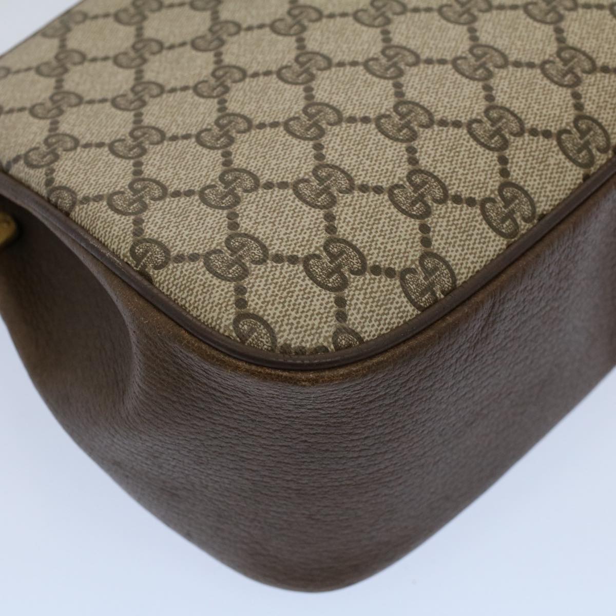 GUCCI GG Canvas Web Sherry Line Shoulder Bag Beige Red 116 02 076 54737