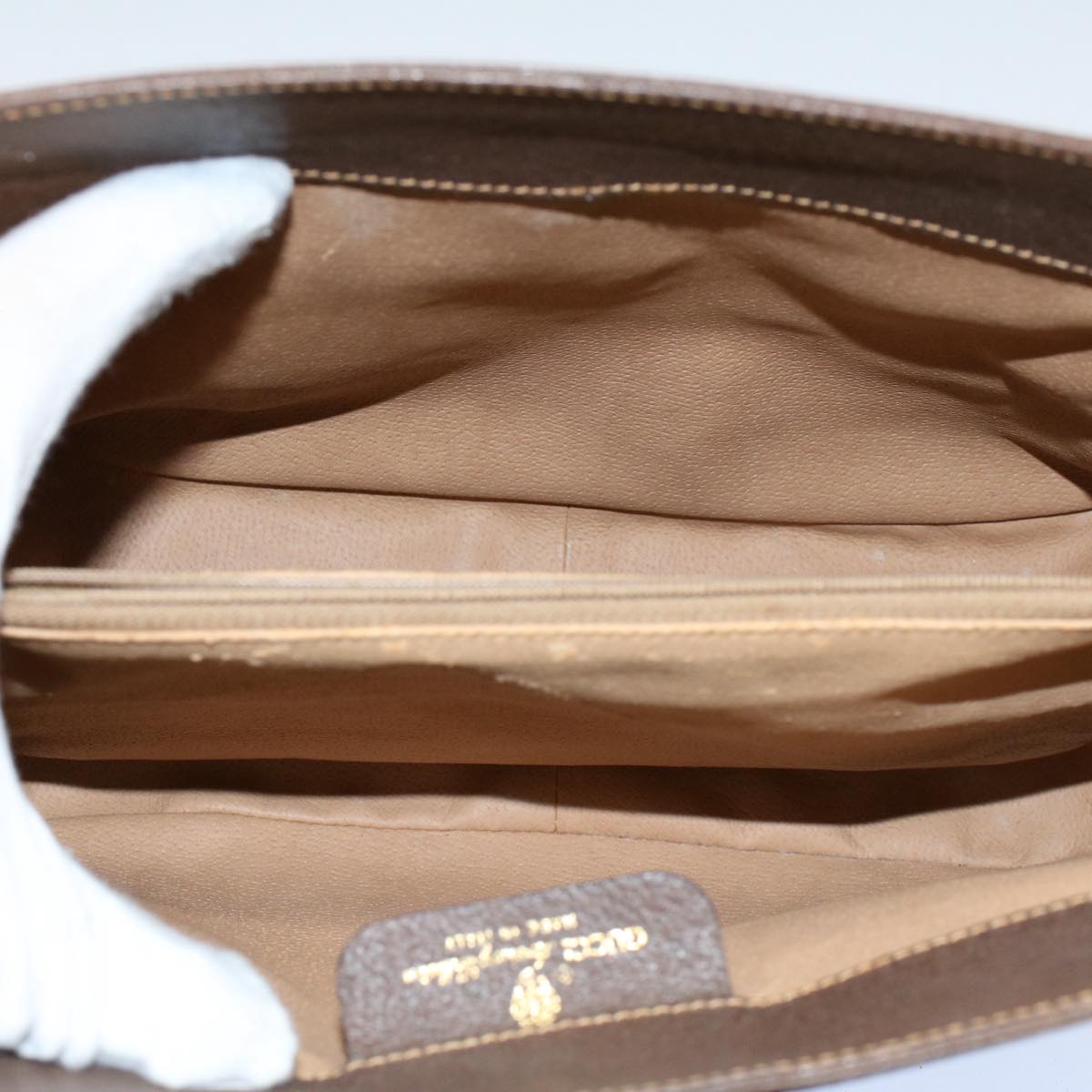 GUCCI GG Canvas Web Sherry Line Shoulder Bag Beige Red 116 02 076 54737
