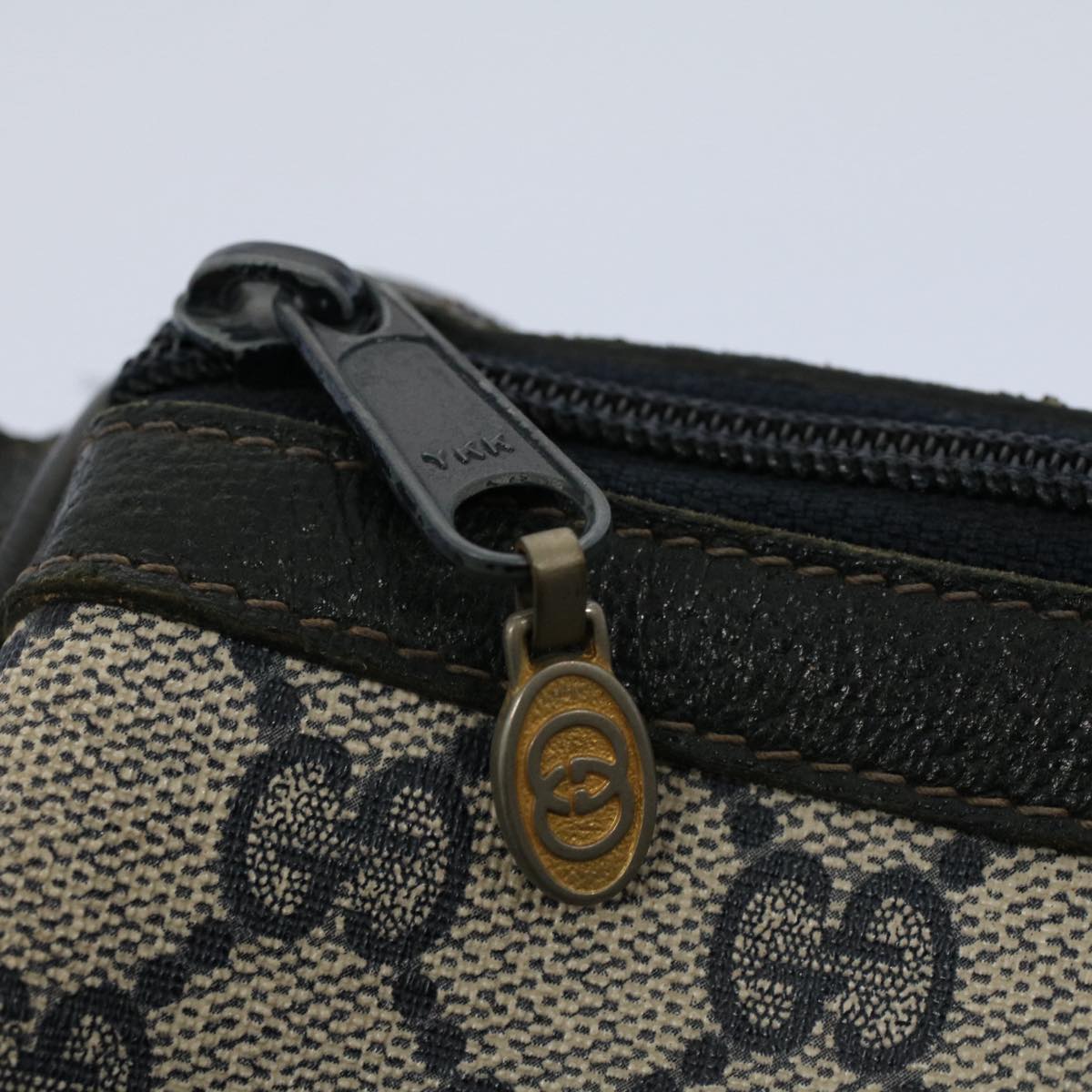 GUCCI GG Canvas Sherry Line Boston Bag Gray Red Navy 012 3842 58 54742