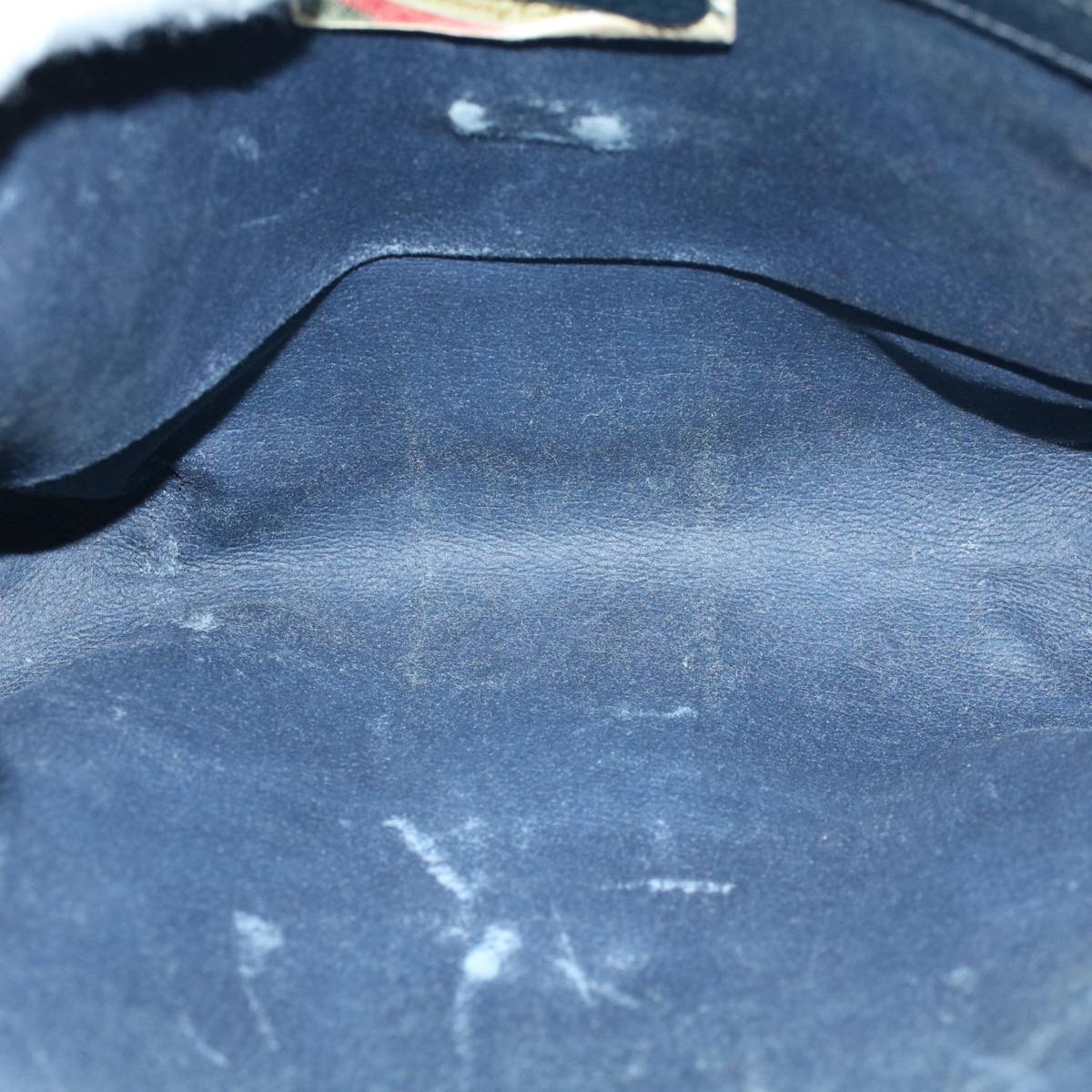 GUCCI GG Canvas Sherry Line Clutch Bag Gray Red Navy 89 01 006 54747