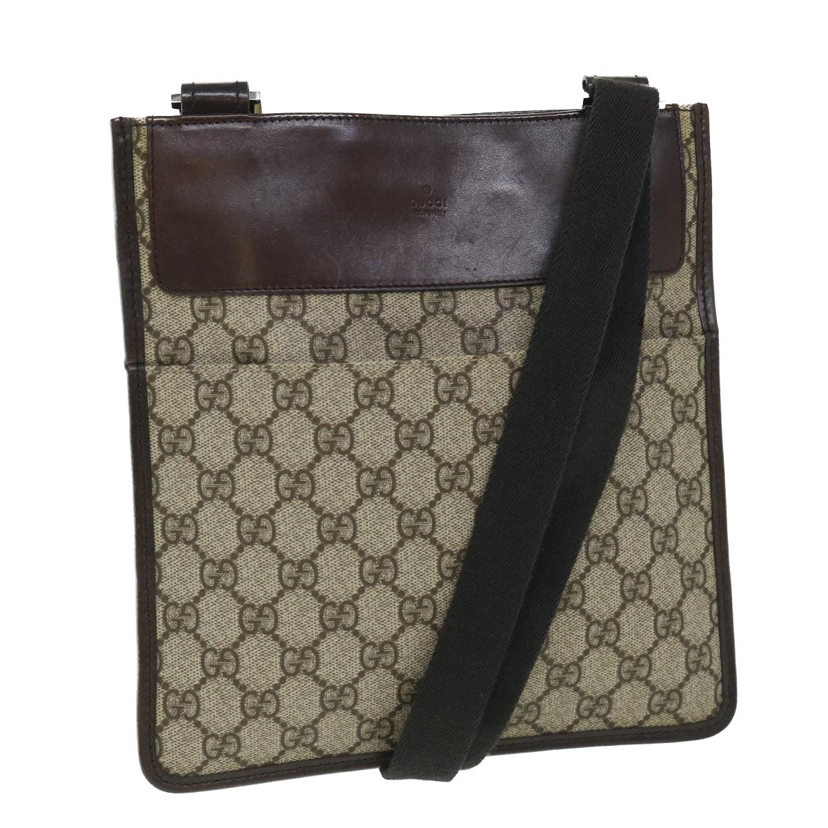 GUCCI GG Canvas Shoulder Bag PVC Leather Beige 27639 54754