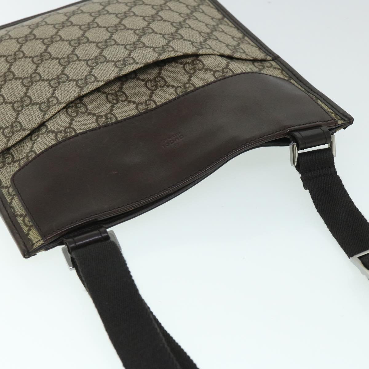 GUCCI GG Canvas Shoulder Bag PVC Leather Beige 27639 54754