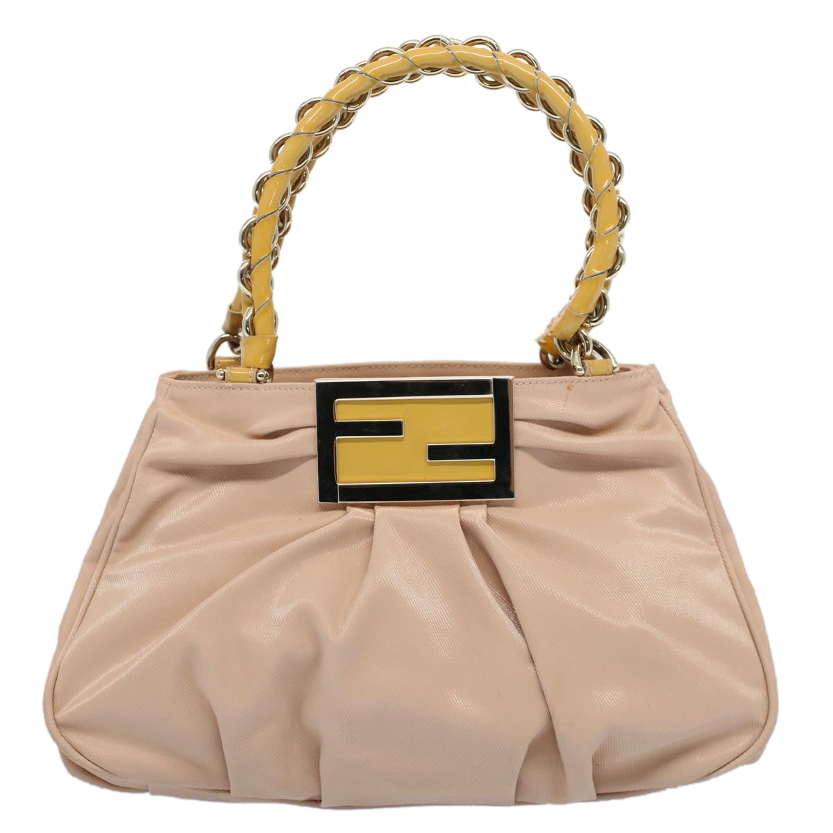 FENDI Chain Hand Bag Nylon Pink 54757