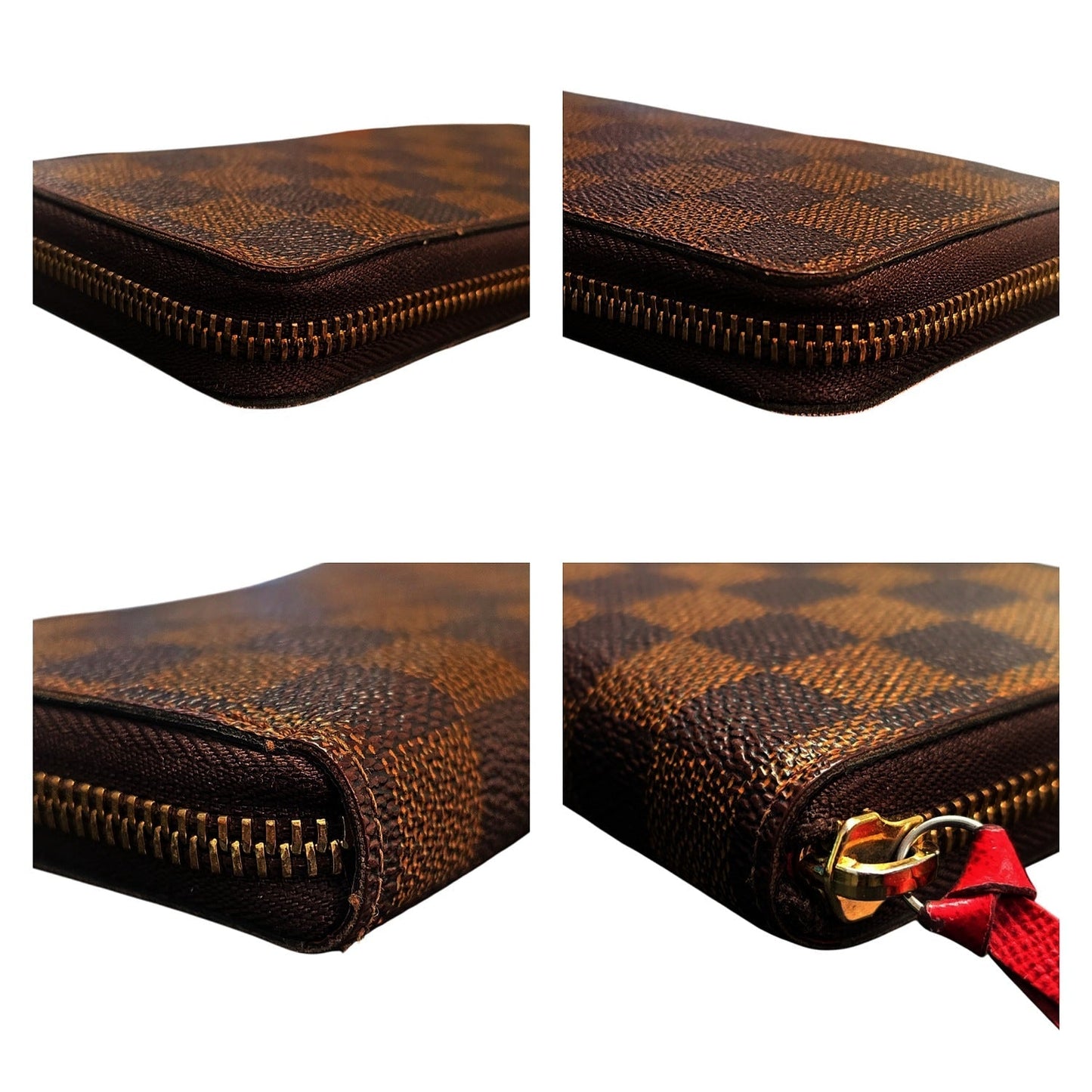Louis Vuitton Damier Ebene Clemence Wallet Cherry