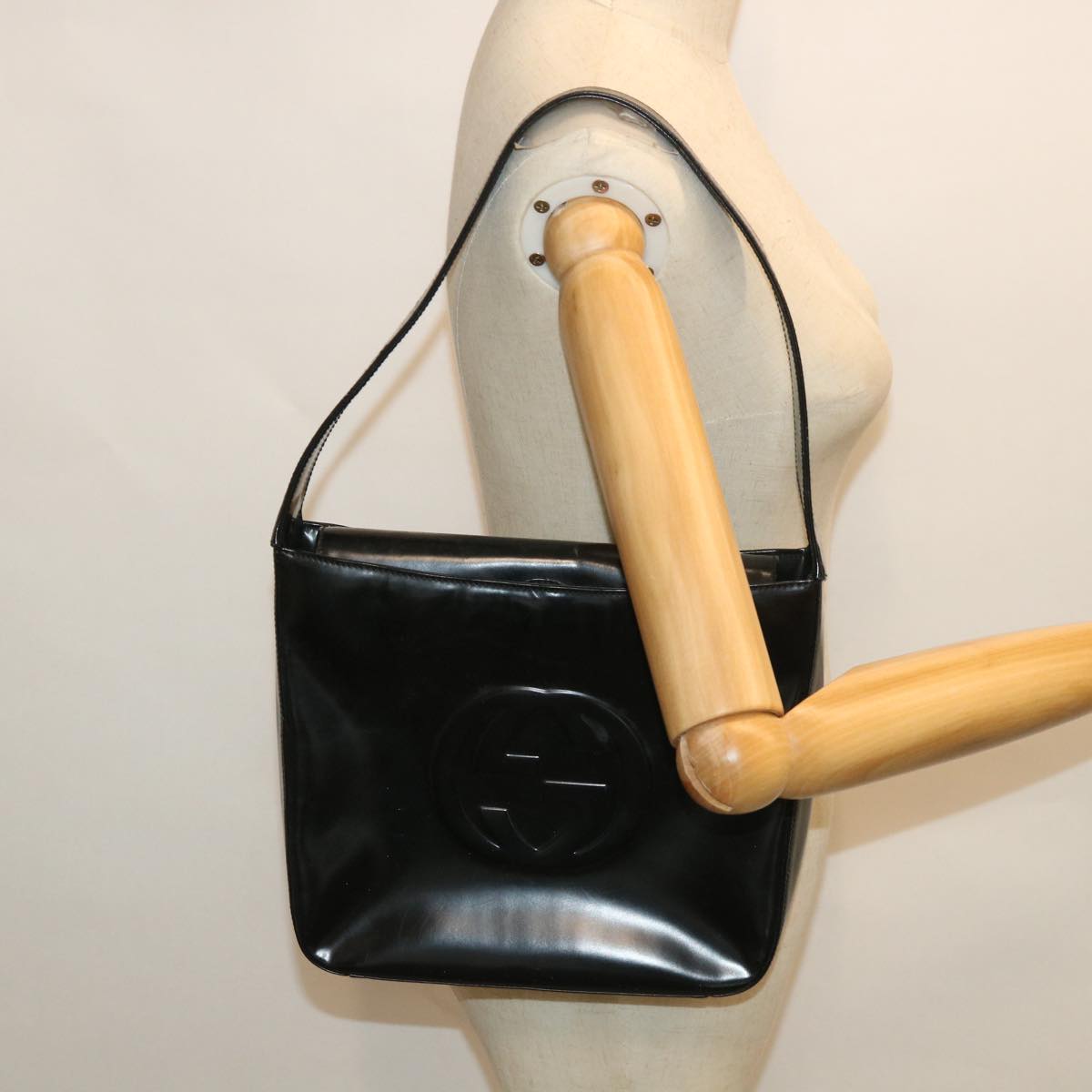 GUCCI Shoulder Bag Patent leather Black 000 0506 54780