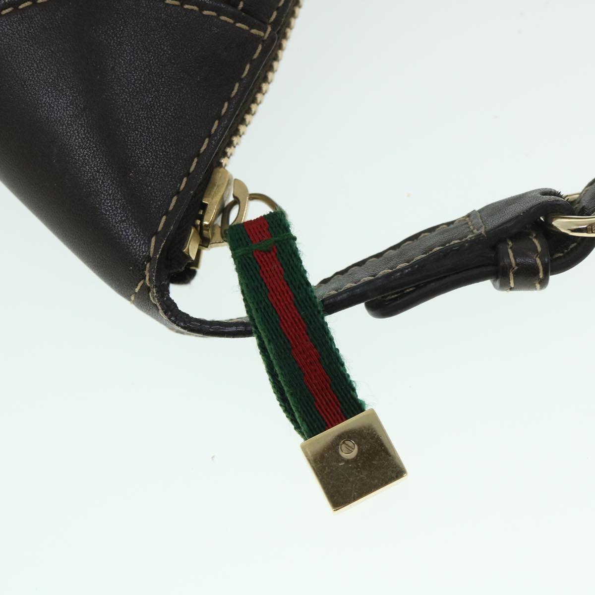 GUCCI GG Canvas Web Sherry Line Pouch Beige Red Green 224093 54781