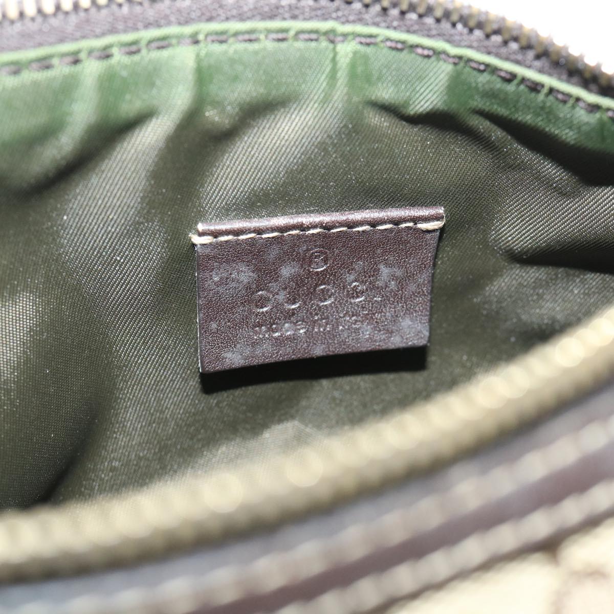 GUCCI GG Canvas Web Sherry Line Pouch Beige Red Green 224093 54781