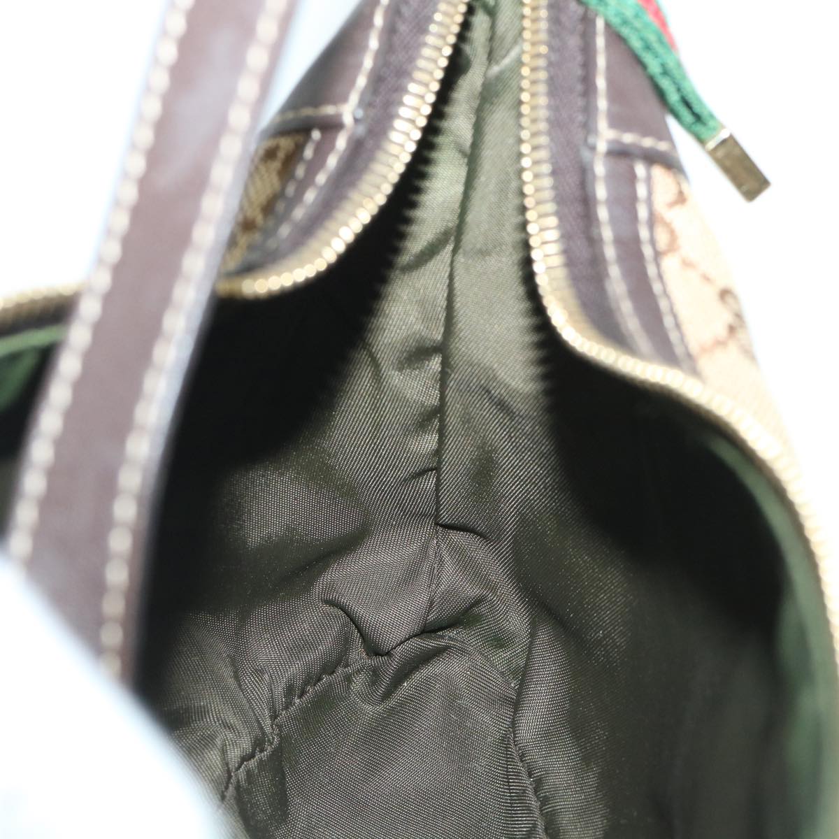 GUCCI GG Canvas Web Sherry Line Pouch Beige Red Green 224093 54781