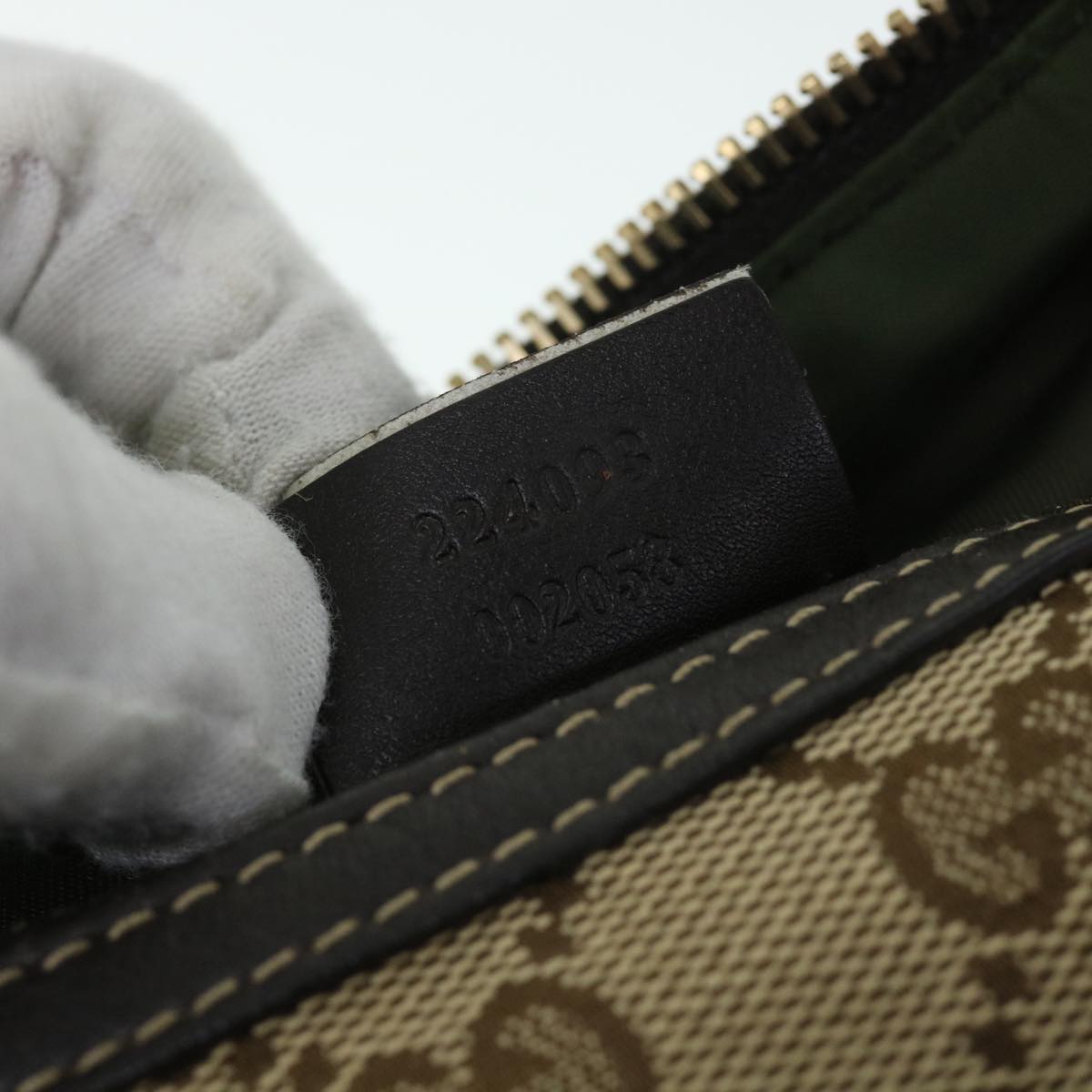 GUCCI GG Canvas Web Sherry Line Pouch Beige Red Green 224093 54781