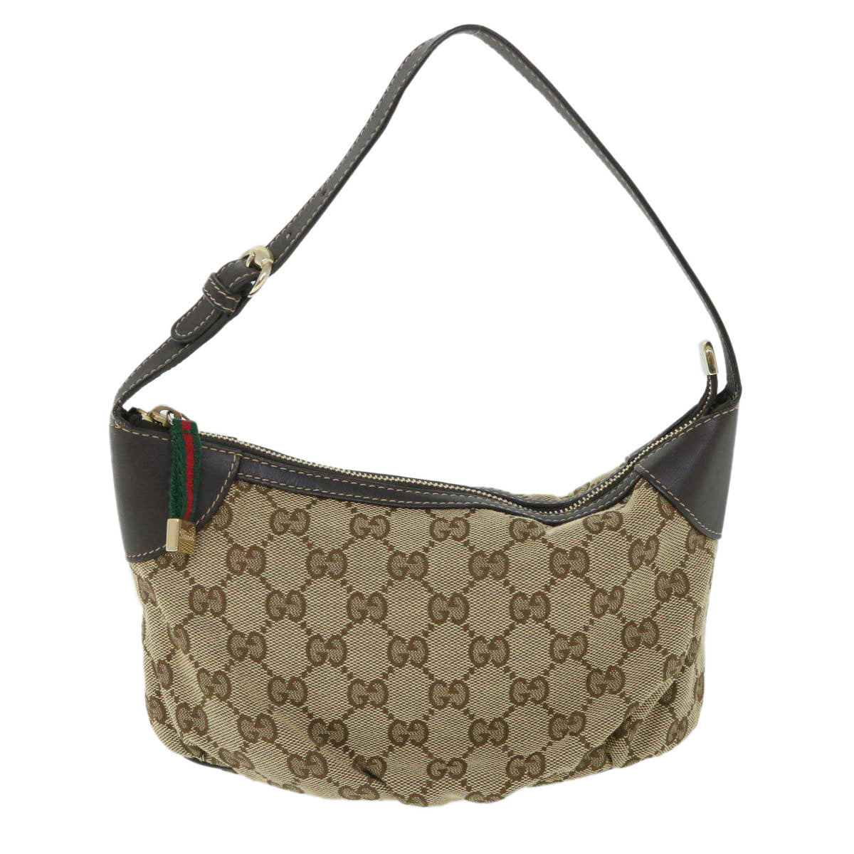 GUCCI GG Canvas Web Sherry Line Pouch Beige Red Green 224093 54781