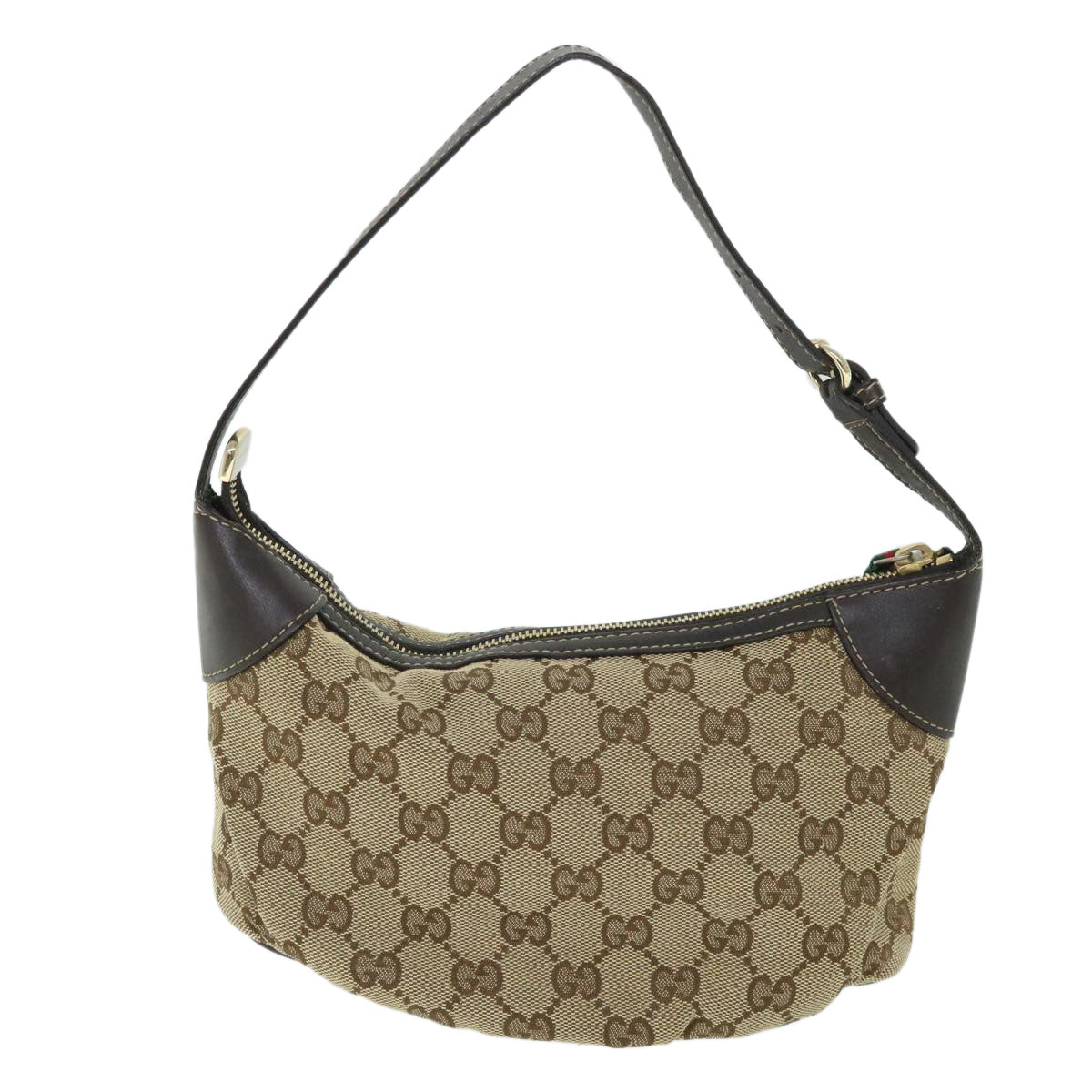 GUCCI GG Canvas Web Sherry Line Pouch Beige Red Green 224093 54781