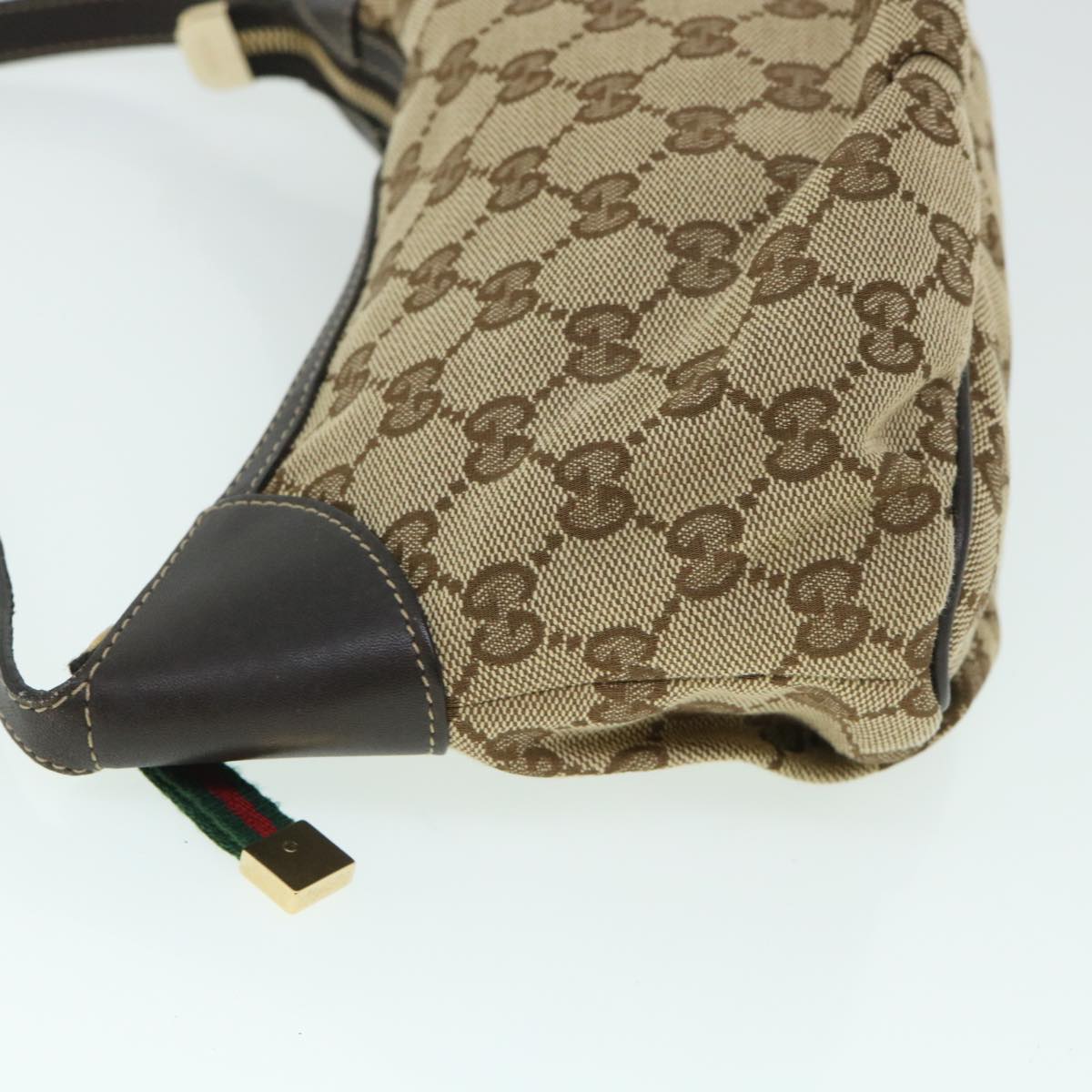 GUCCI GG Canvas Web Sherry Line Pouch Beige Red Green 224093 54781